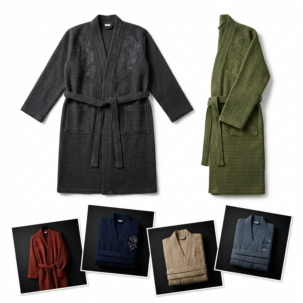 Breathable 250GSM Organic Cotton Lounge Robe