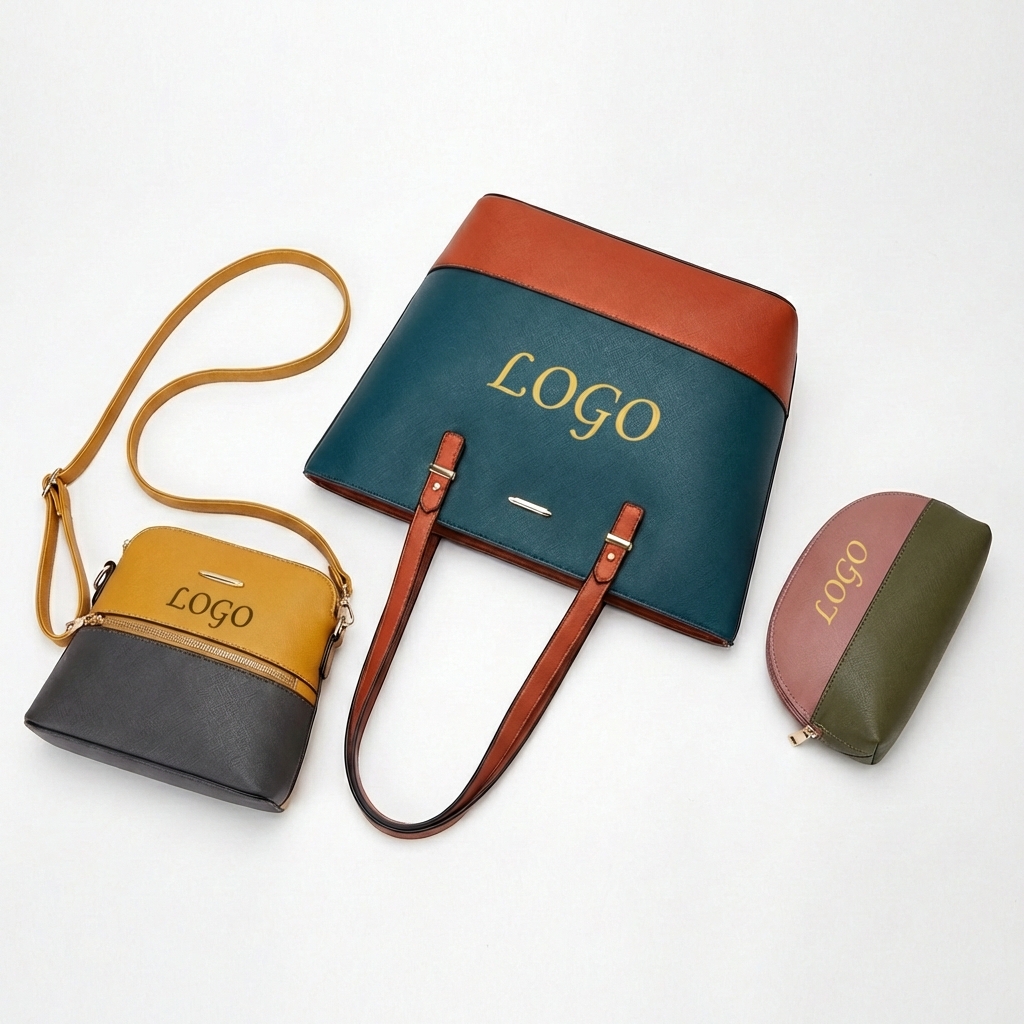 Soft-Touch Synthetic Leather Bag Collection | 3-Piece Versatile Set