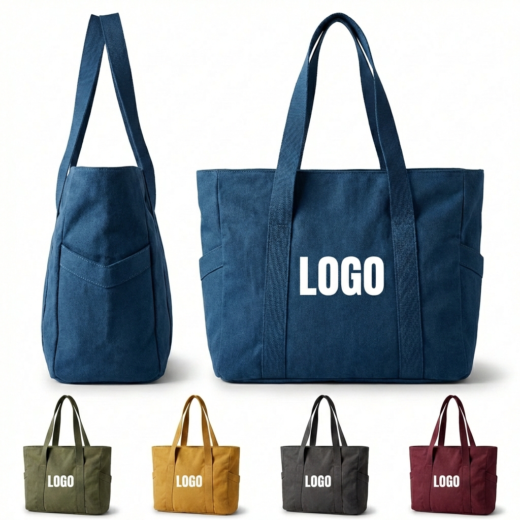 Modern Canvas Snap-Tote: Durable Everyday Bag for Women