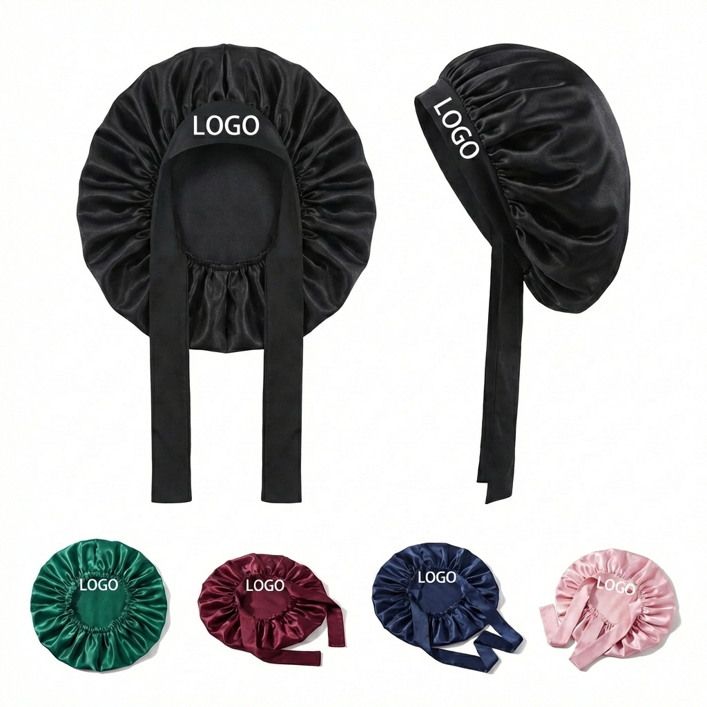 Minimalist Stretch Satin Sleep Cap