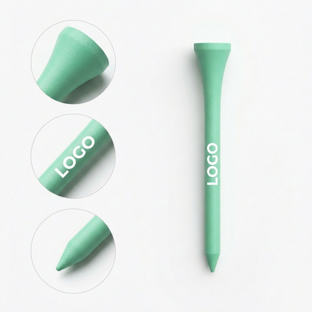 Light Green Premium Plastic Golf Tees - Standard Fixed Height