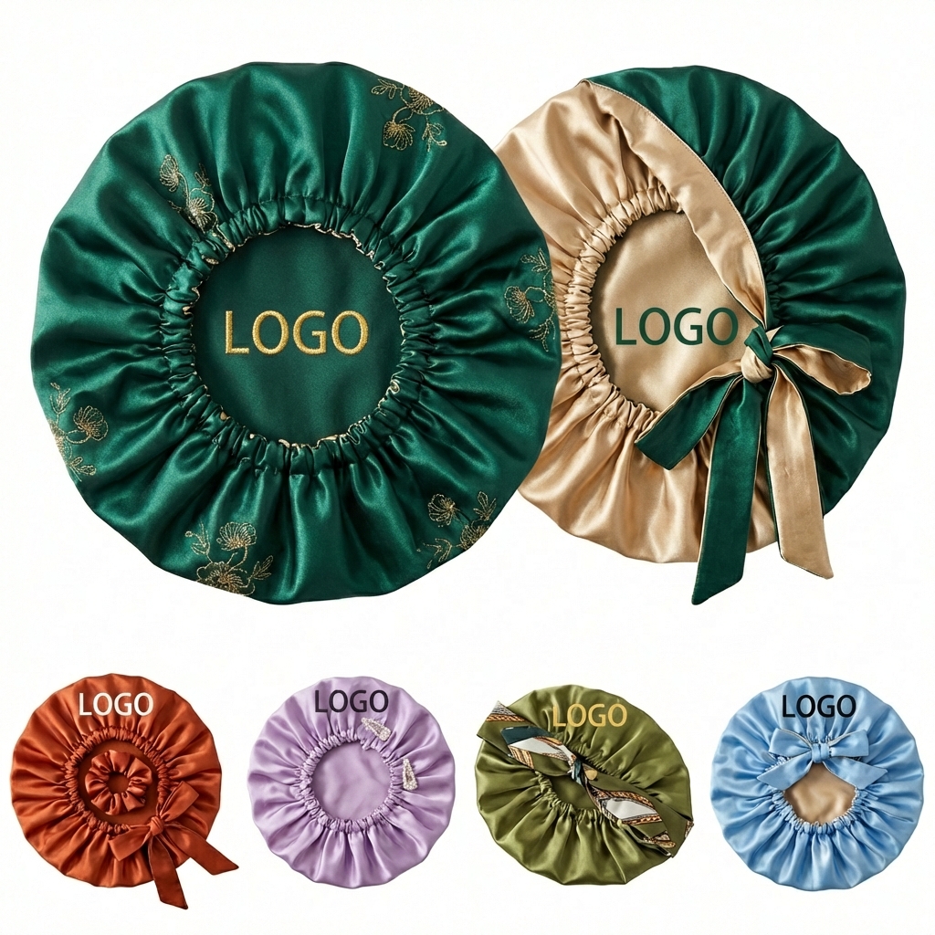 Satin-Lined Splash Proof Bathing Cap