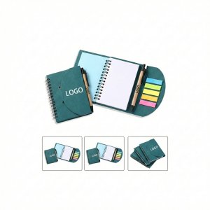 Eco-Spiral: Recycled Notebook with Flags & Pen