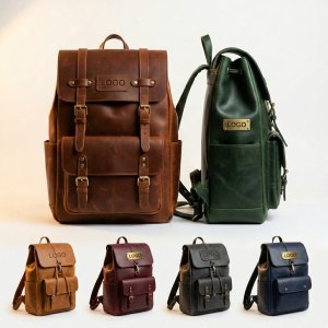 The Craftsman's Legacy: Full-Grain Leather 15" Laptop Backpack