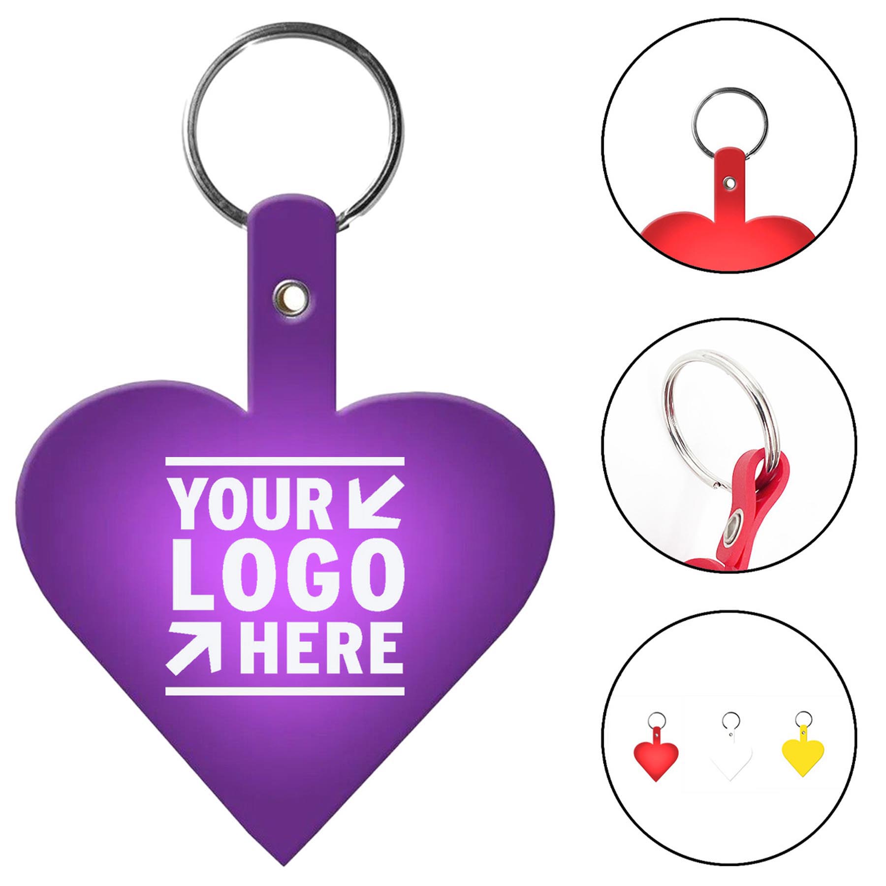 Heart Key Tag with Keyring