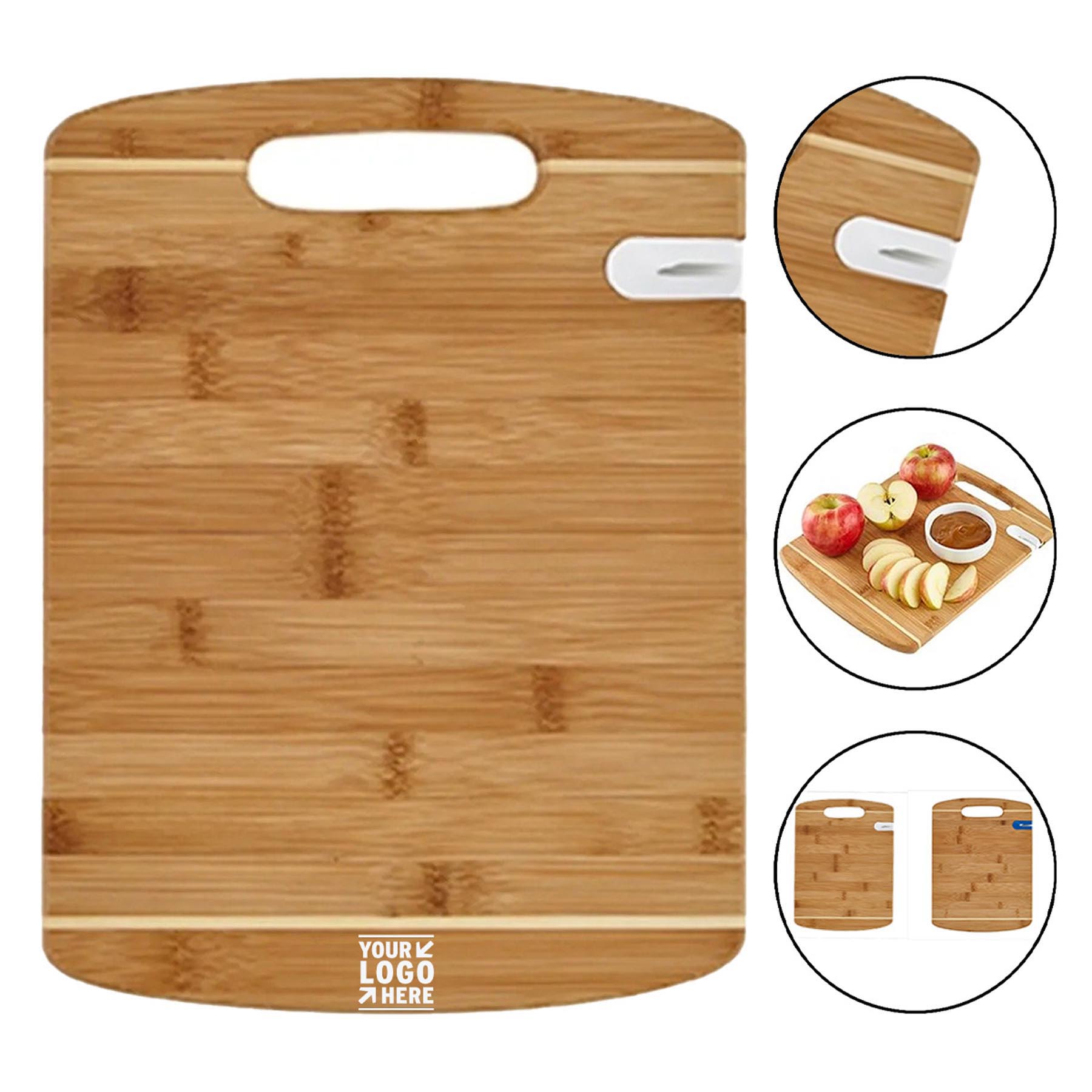 Eco-Friendly Bamboo Cutting Board with Integrated Sharpener