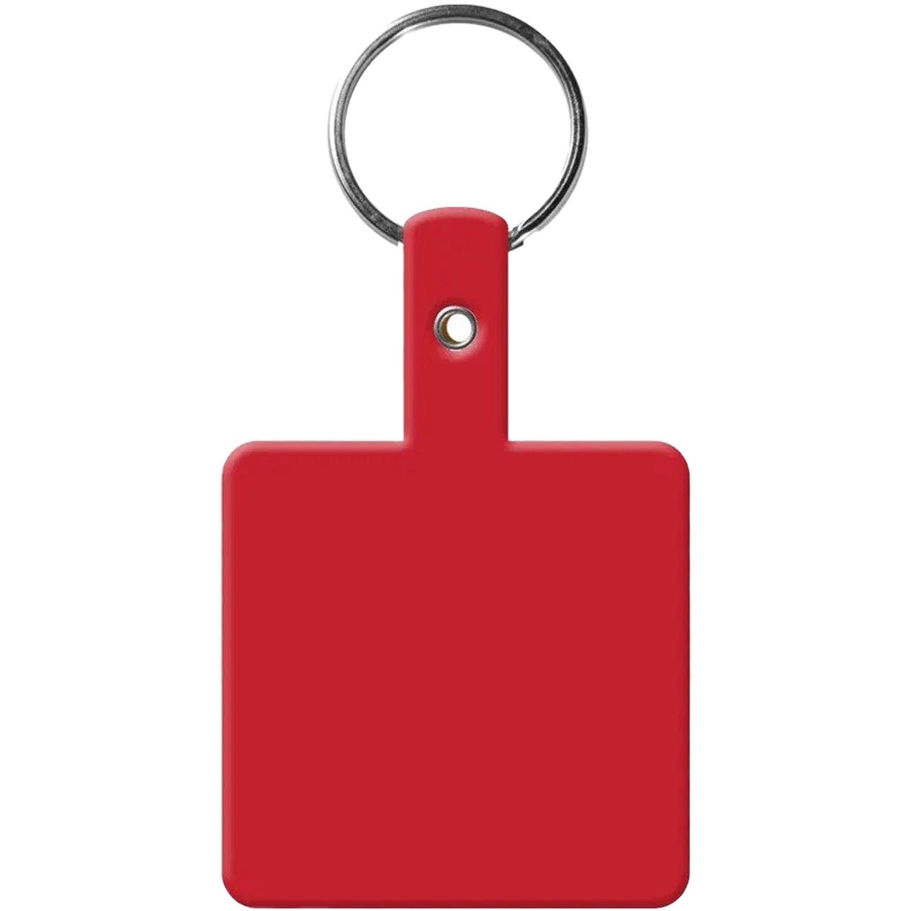 Flexible Square Key Tag with Keychain 2