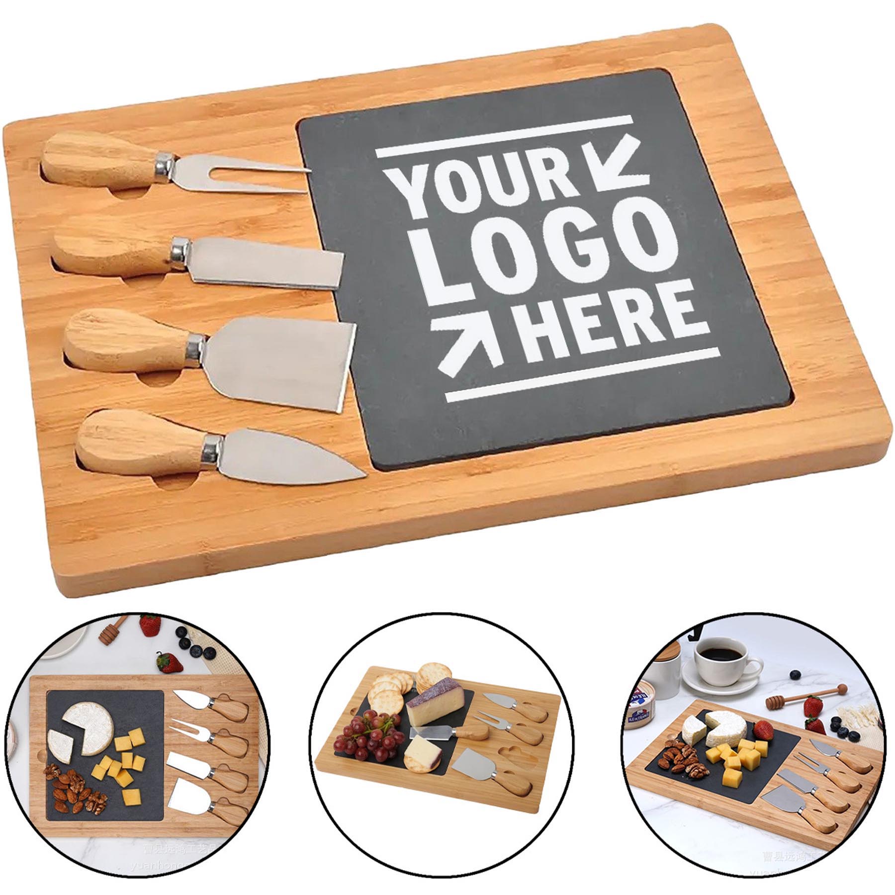Elegant Slate Serving Board Set