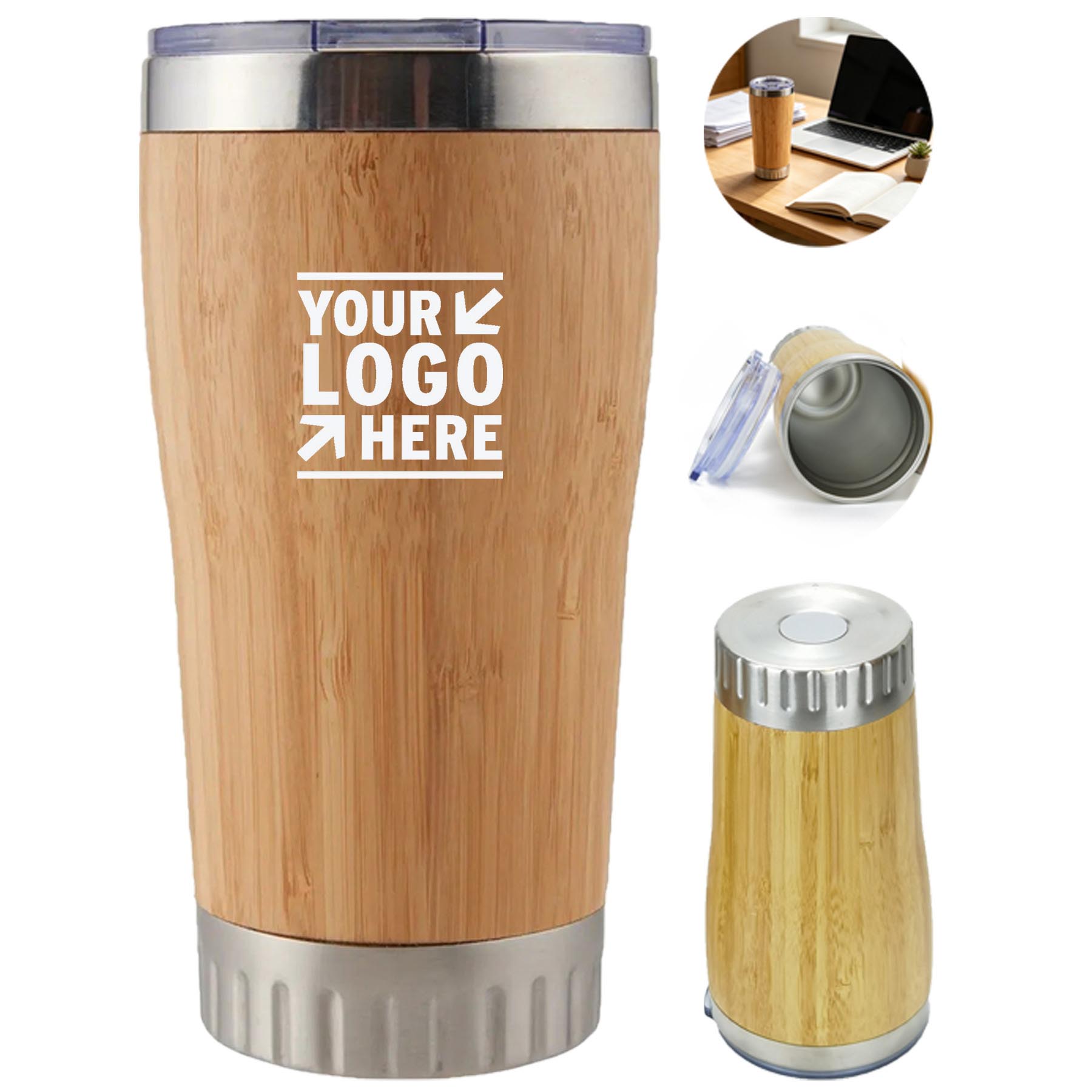 Eco-Friendly Bamboo Insulated Travel Tumbler