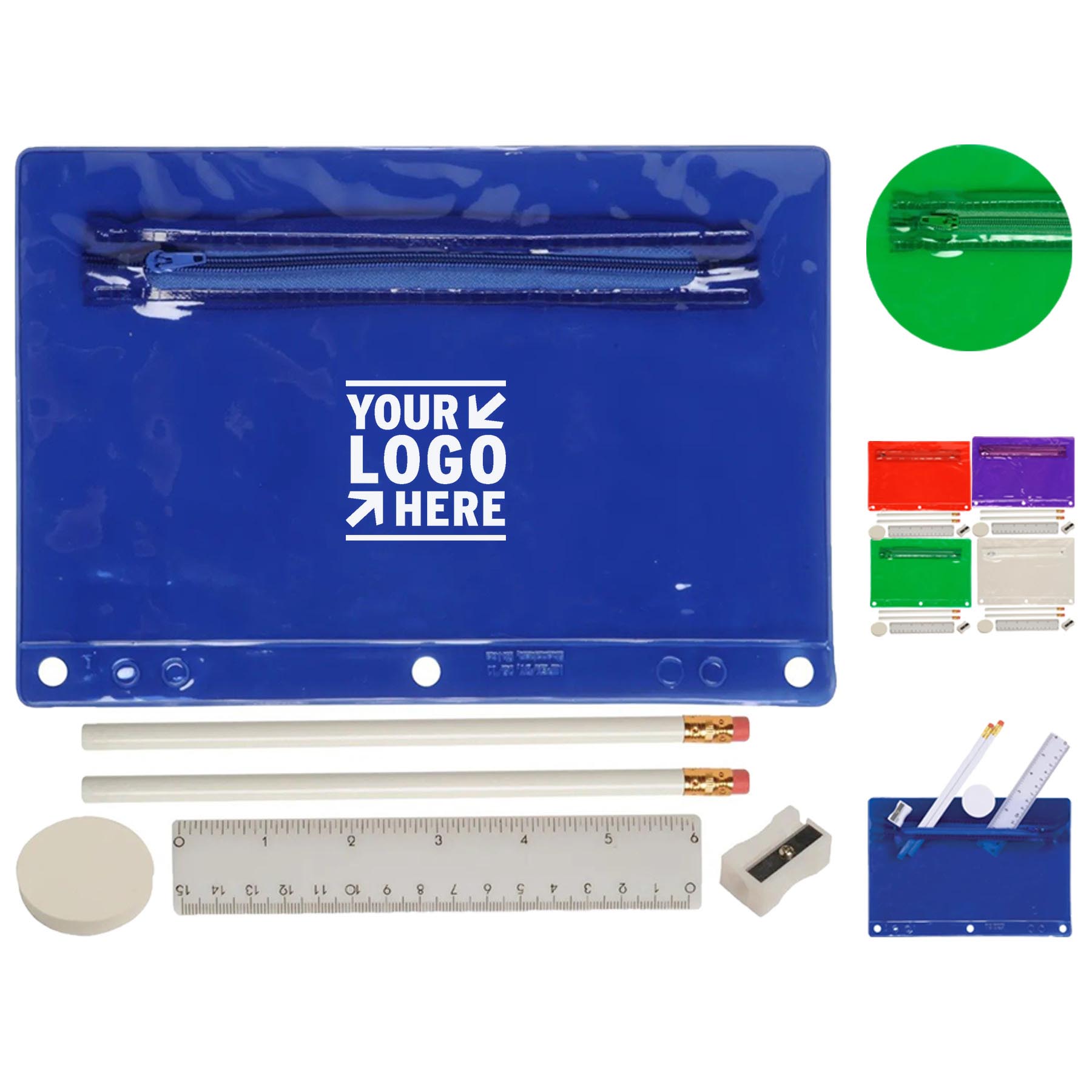 Clear School Essentials Pouch Set