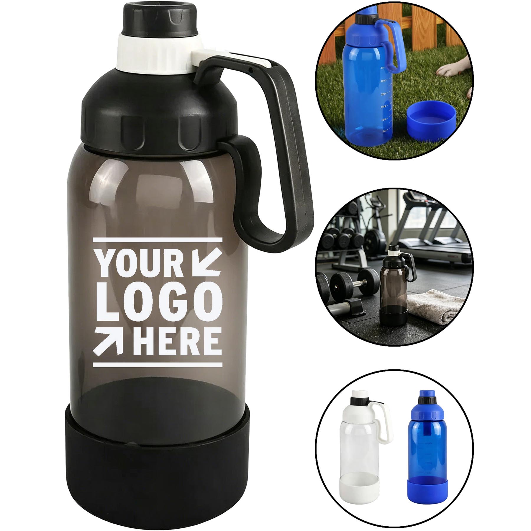 Durable Pet Water Bottle with Bowl
