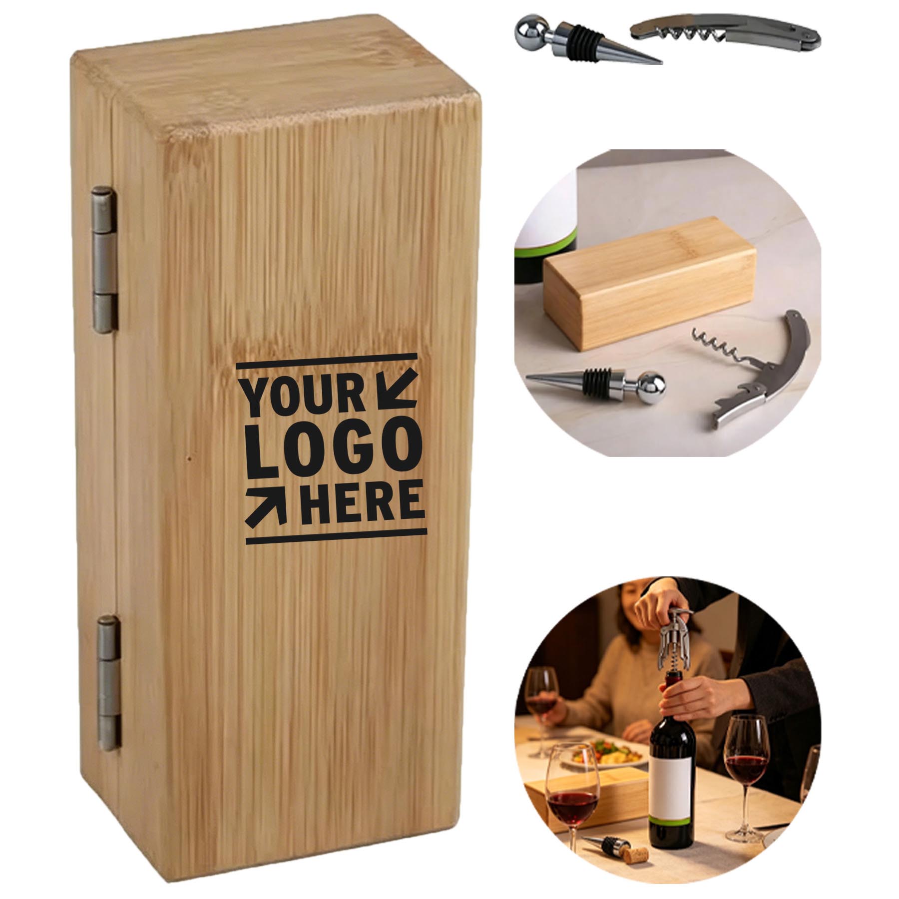 Eco-Friendly Bamboo Wine Accessory Set