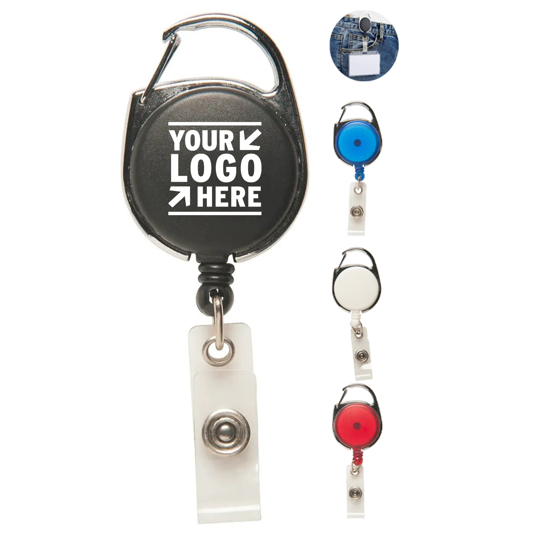 Adjustable ID Card Lanyard with Clip