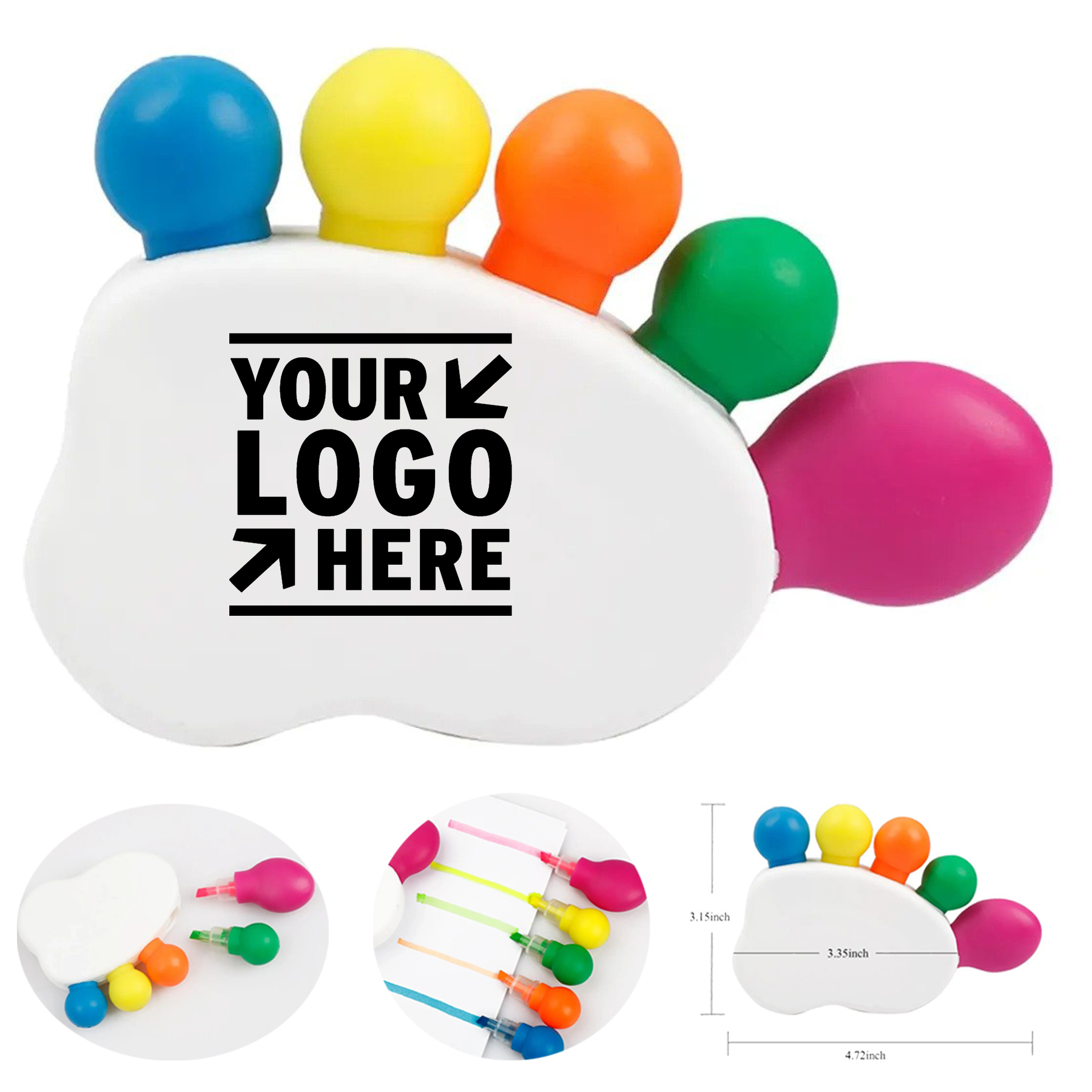Vivid Toe-Shaped Highlighters