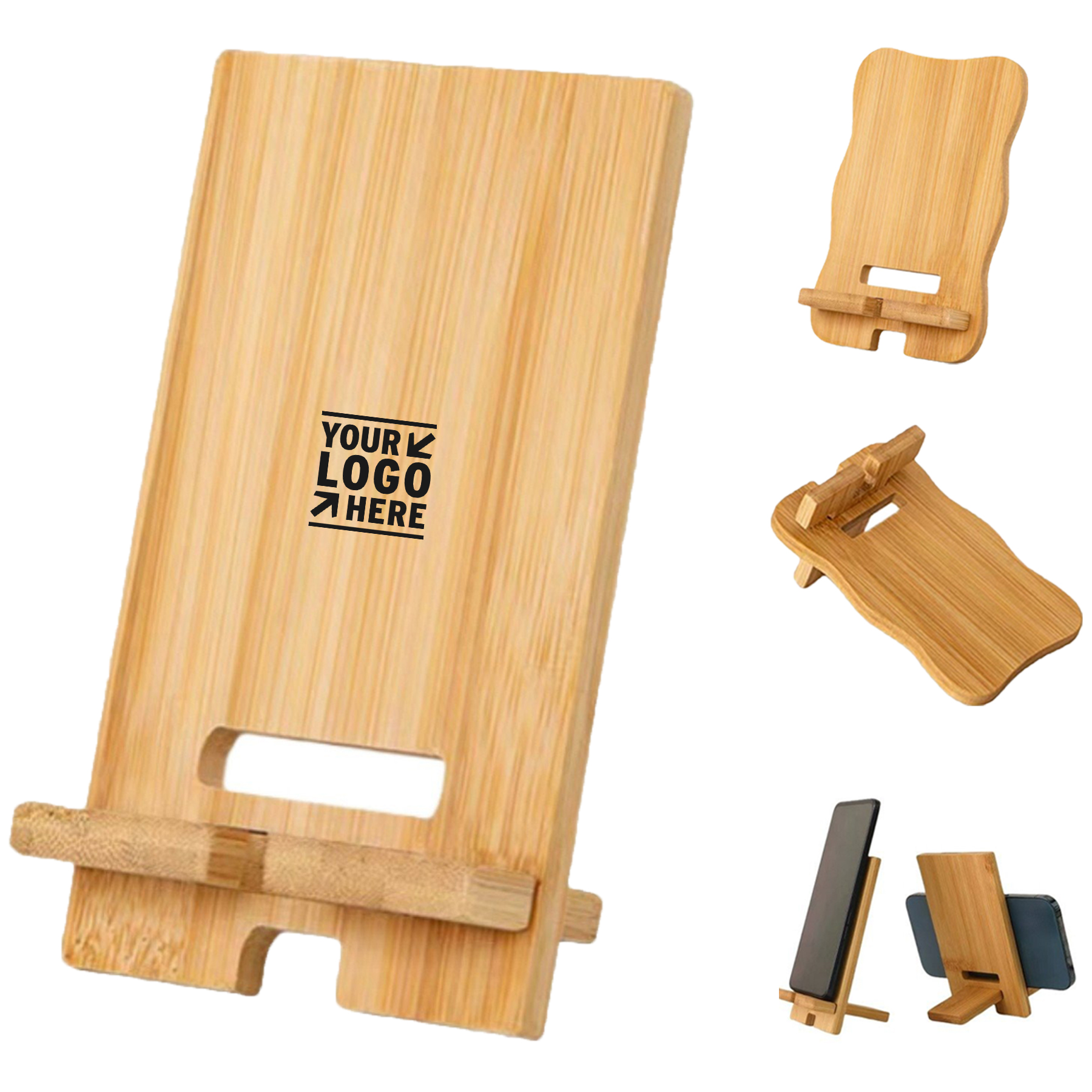 Versatile Bamboo Phone Stand