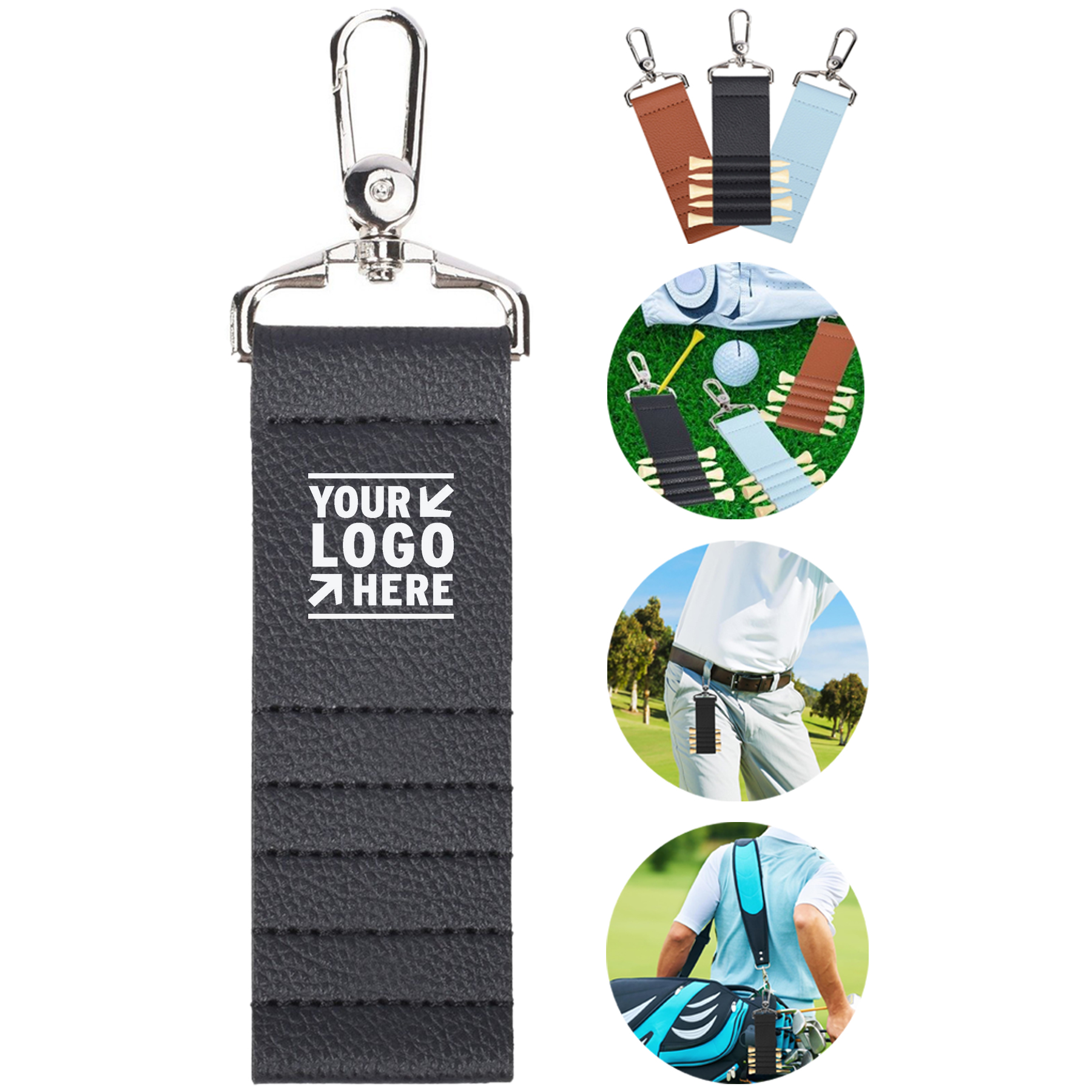 Leather Golf Tee Organizer
