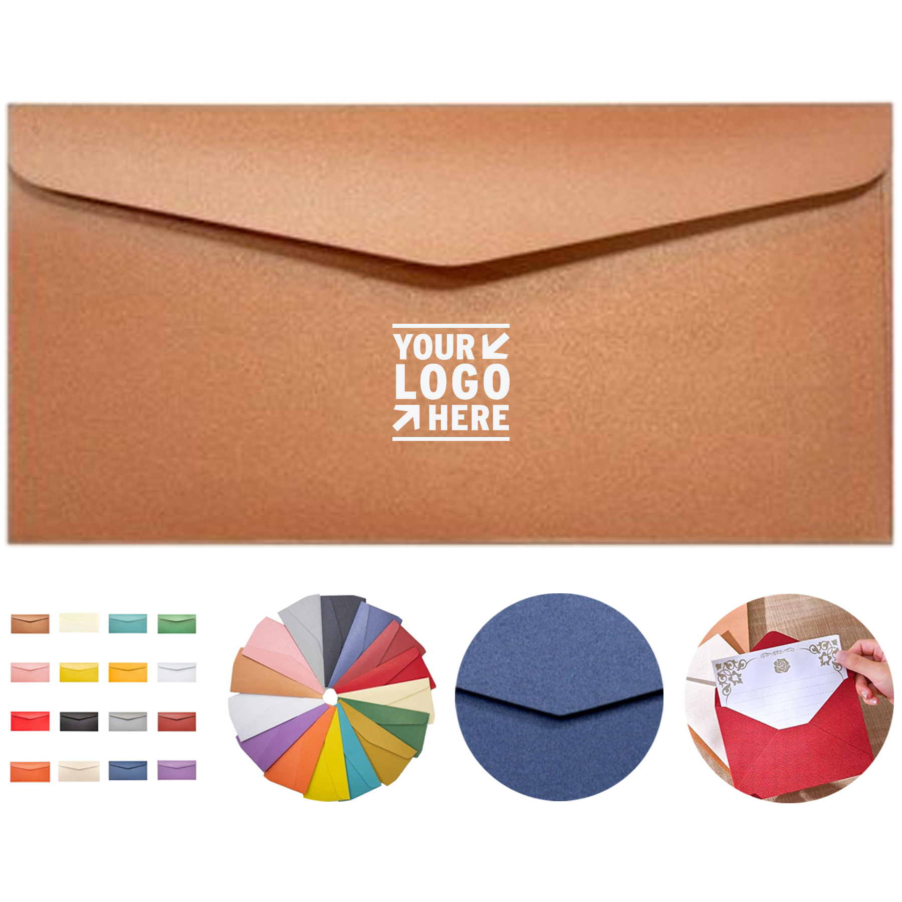 Pearlescent Foil Stamped Envelope