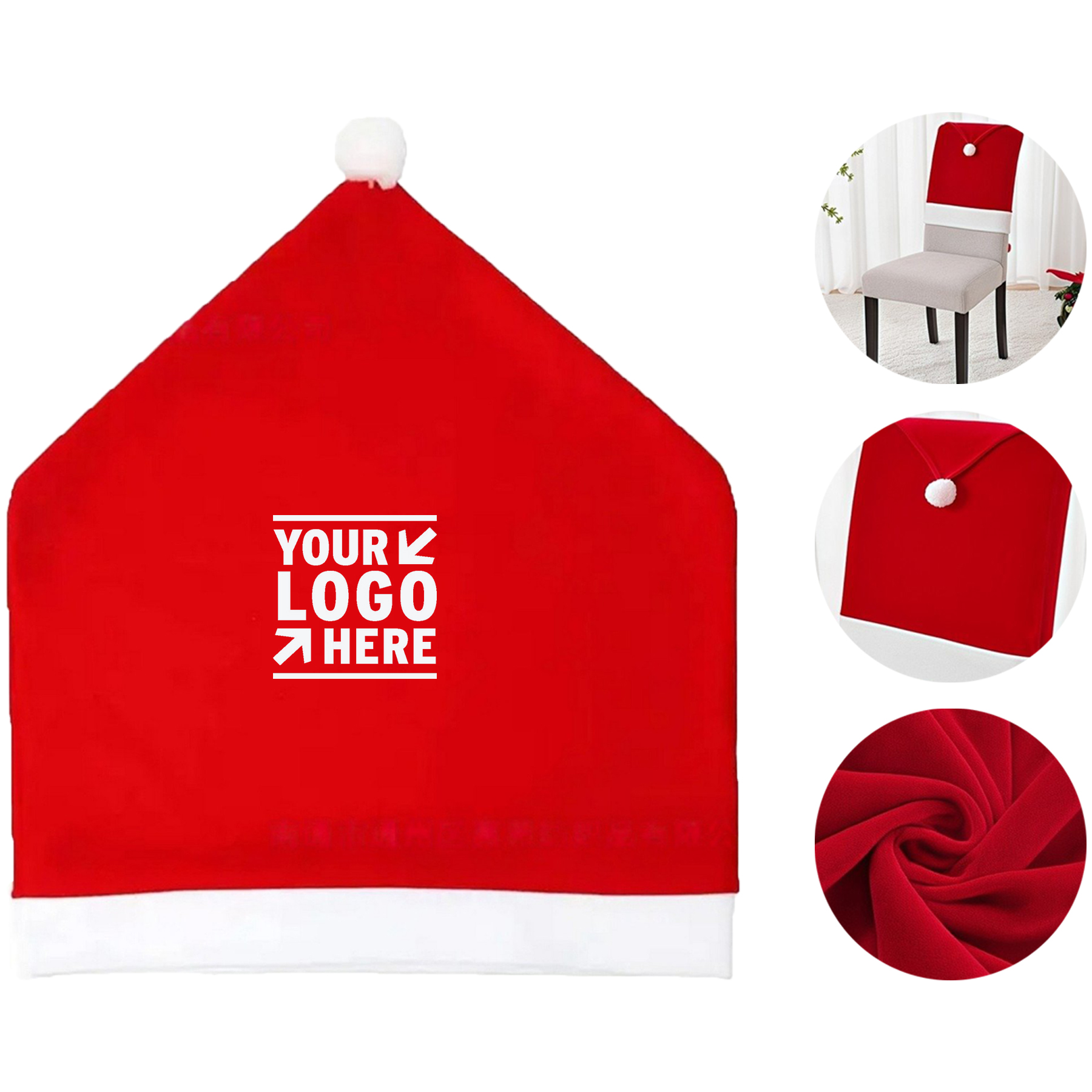Festive Velvet Chair Cover