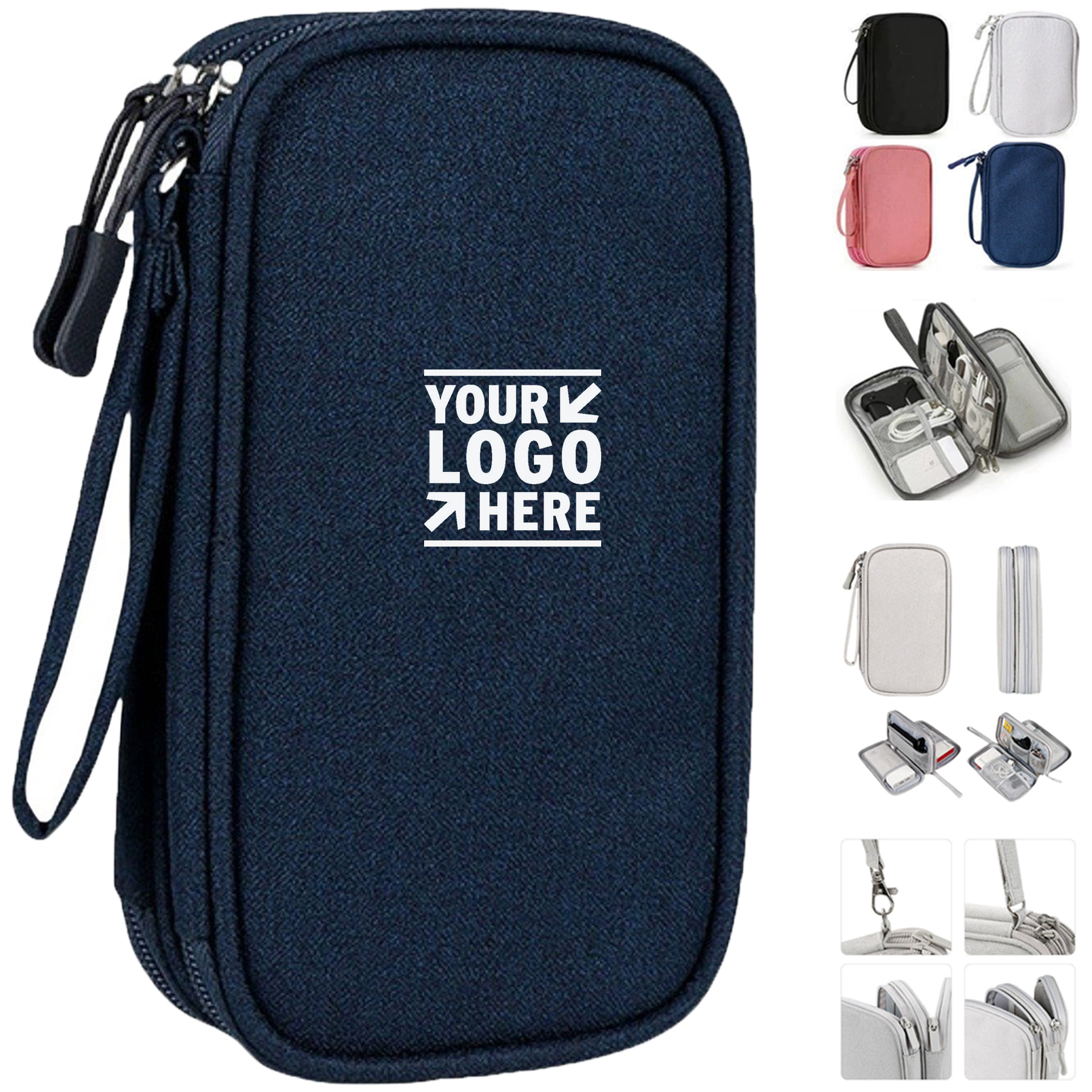 Compact Dual-Compartment Organizer Pouch