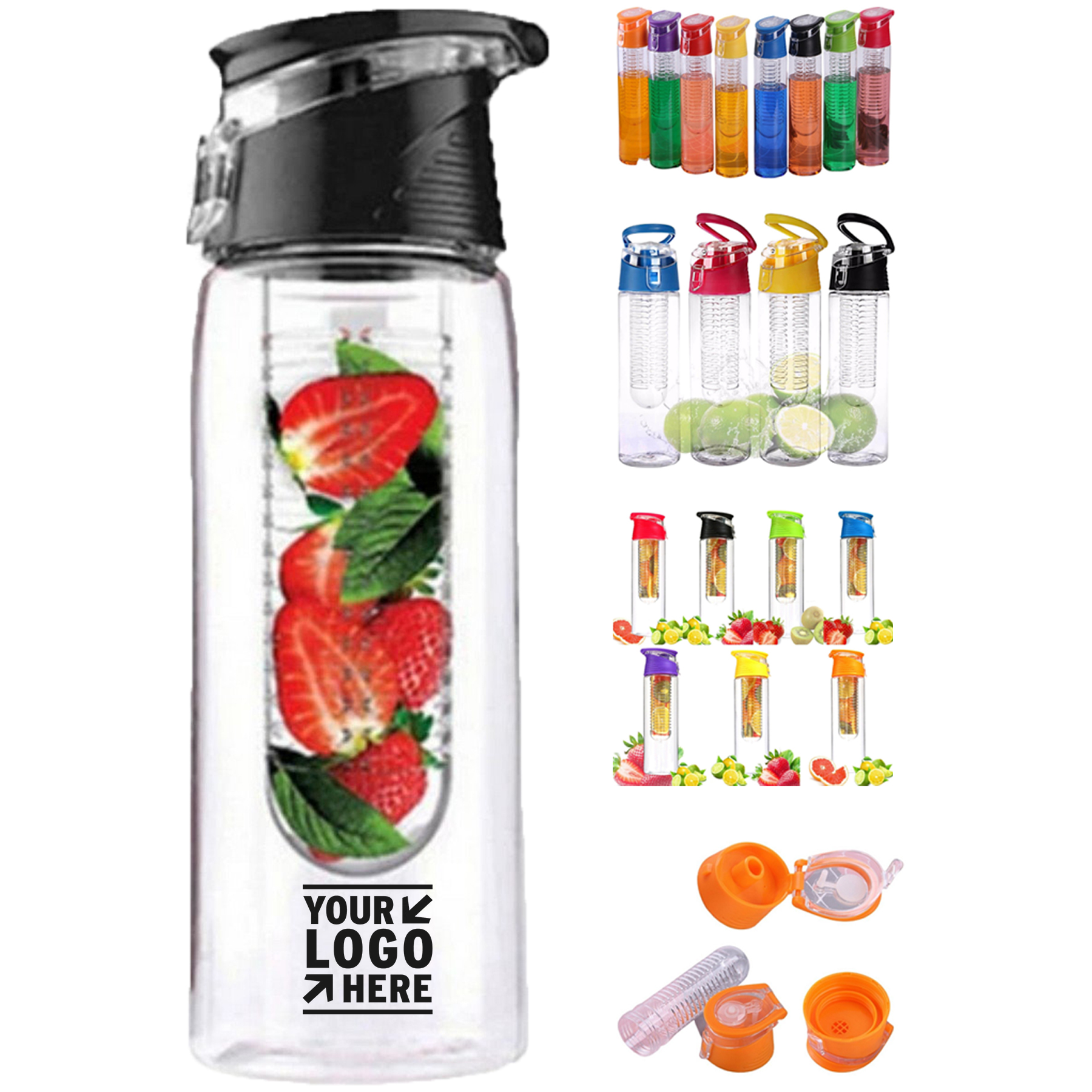 Portable Infusion Water Bottle with Strainer