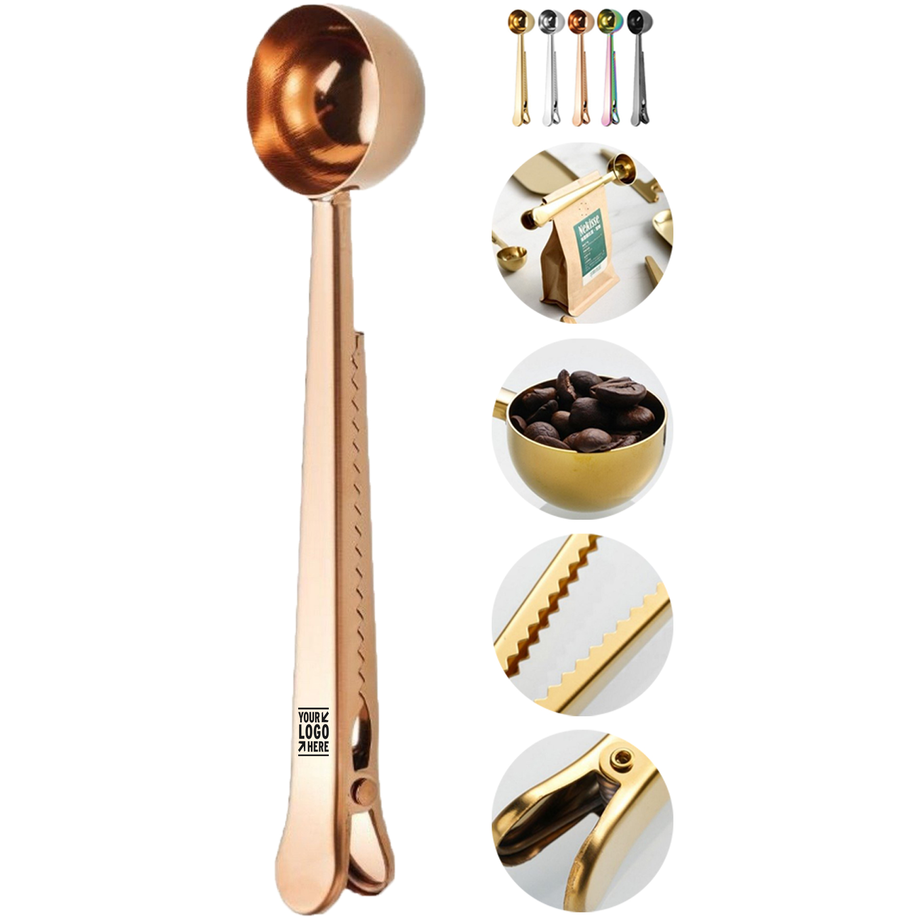 Dual-Purpose Coffee Scoop and Bag Clamp