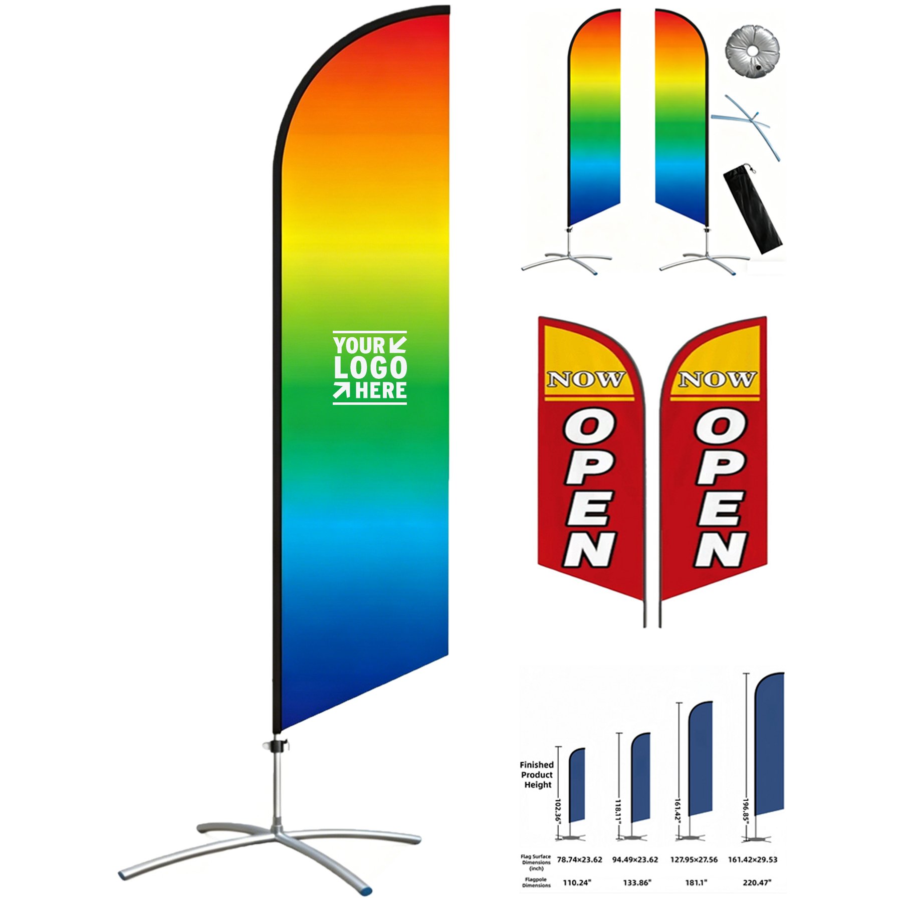 Premium Outdoor Display Flag Set