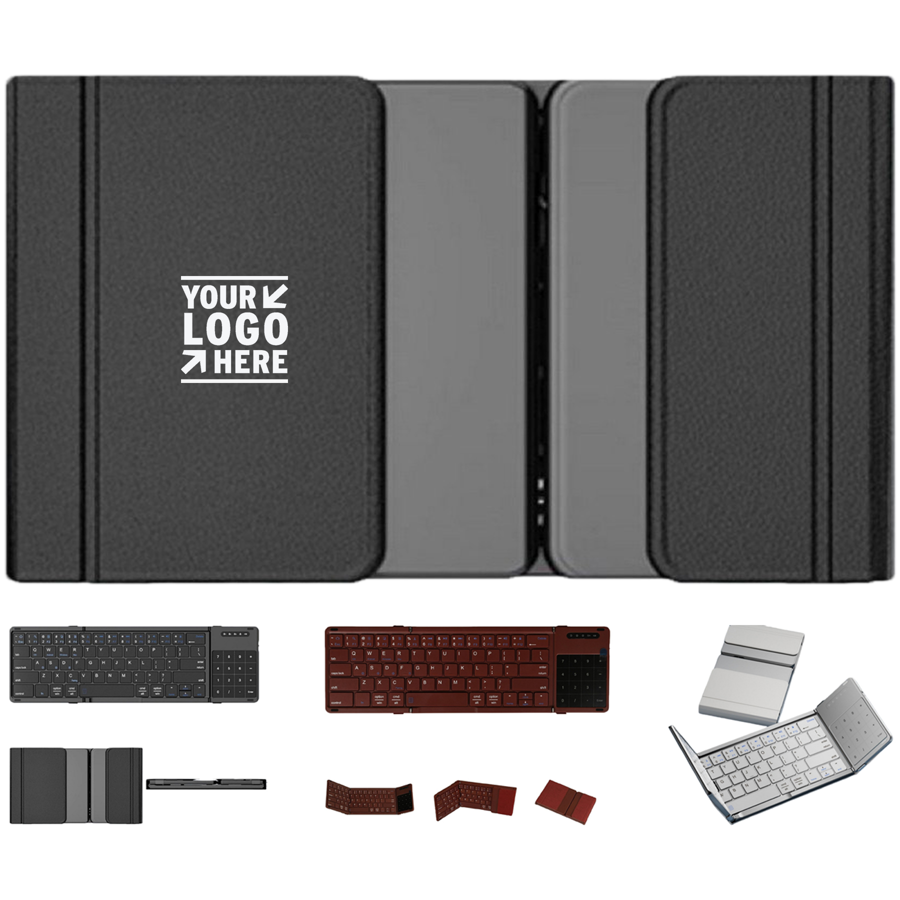Premium Leather Tri-Fold Keyboard