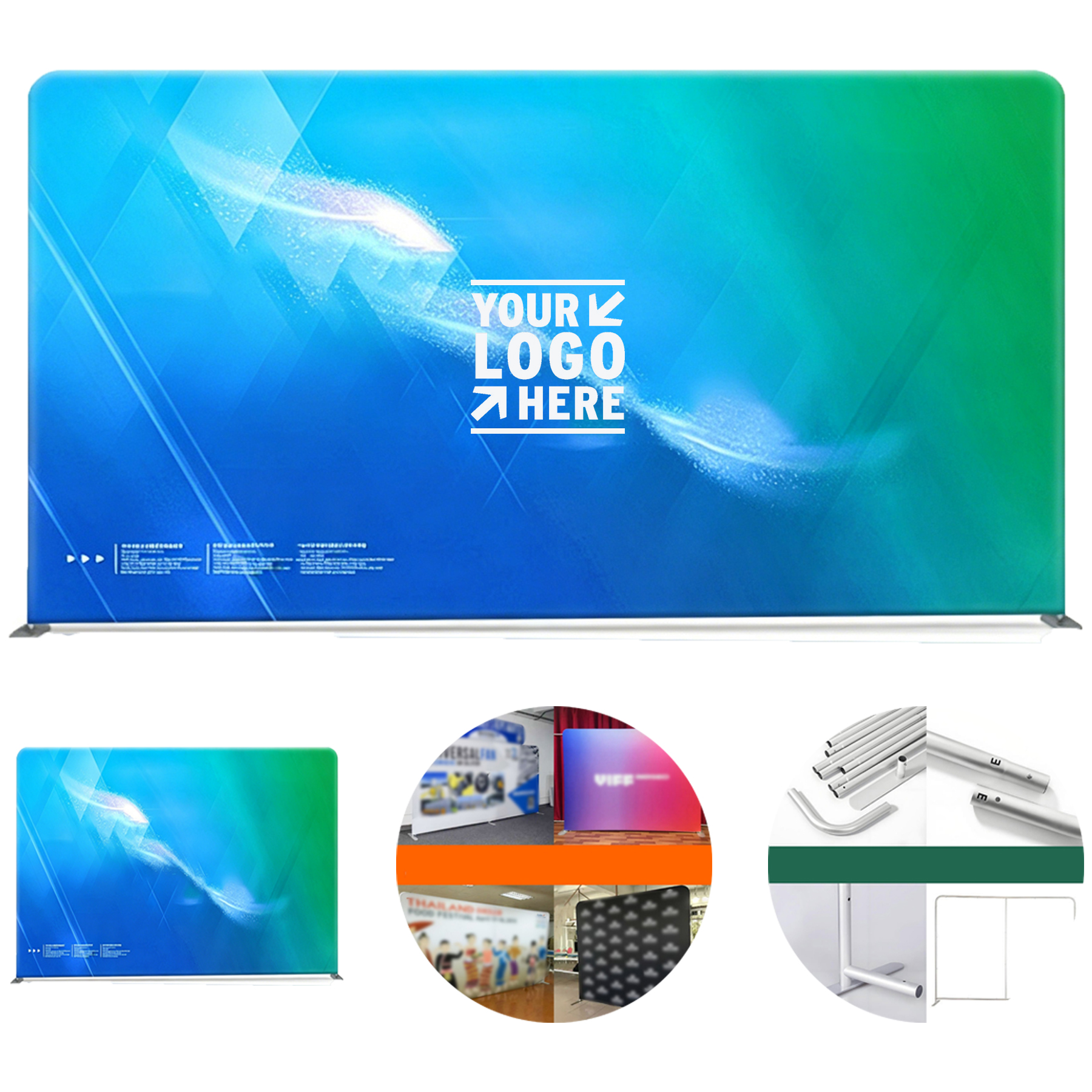 Large Format Exhibition Display Fabric with Support System