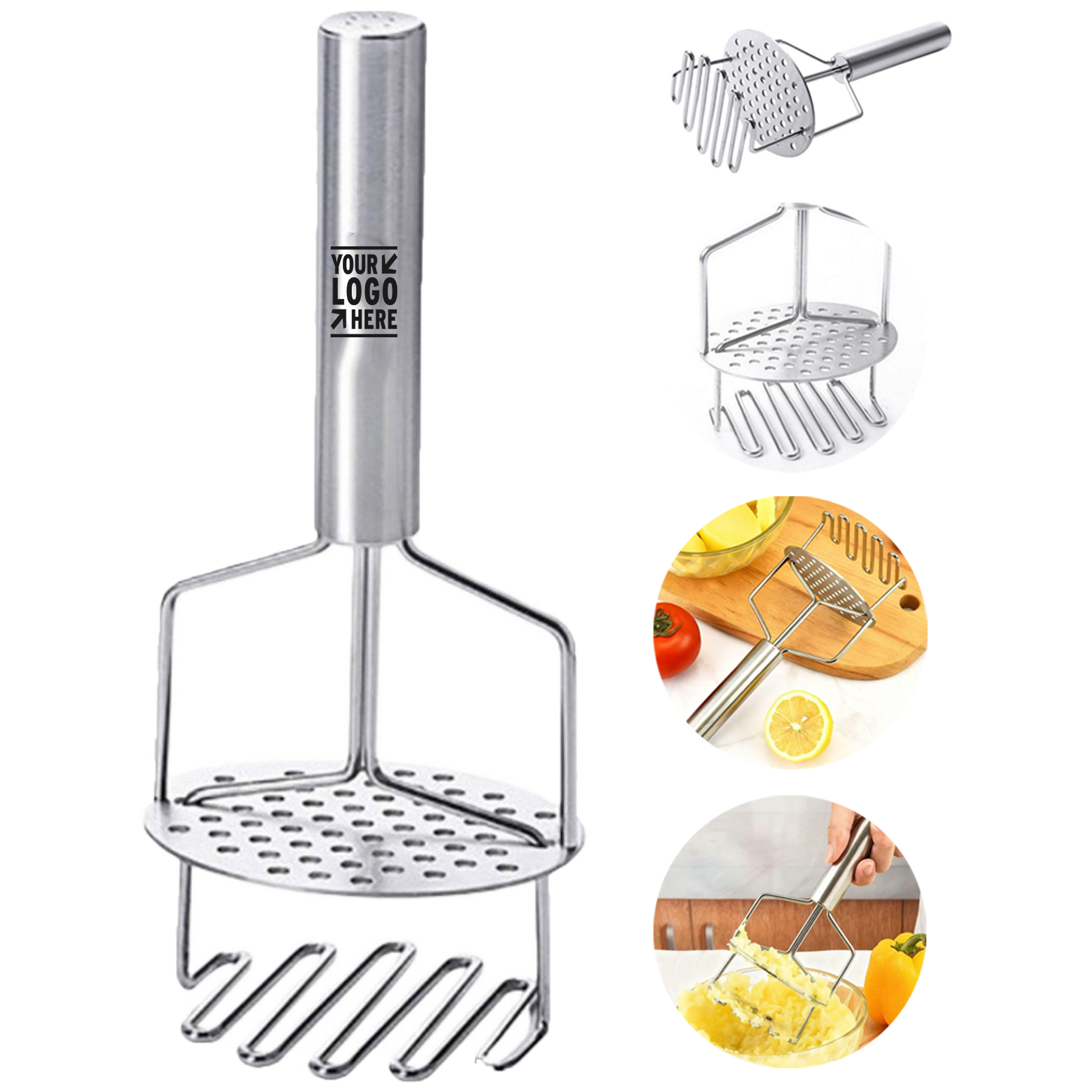 Dual-Layer Stainless Steel Food Masher