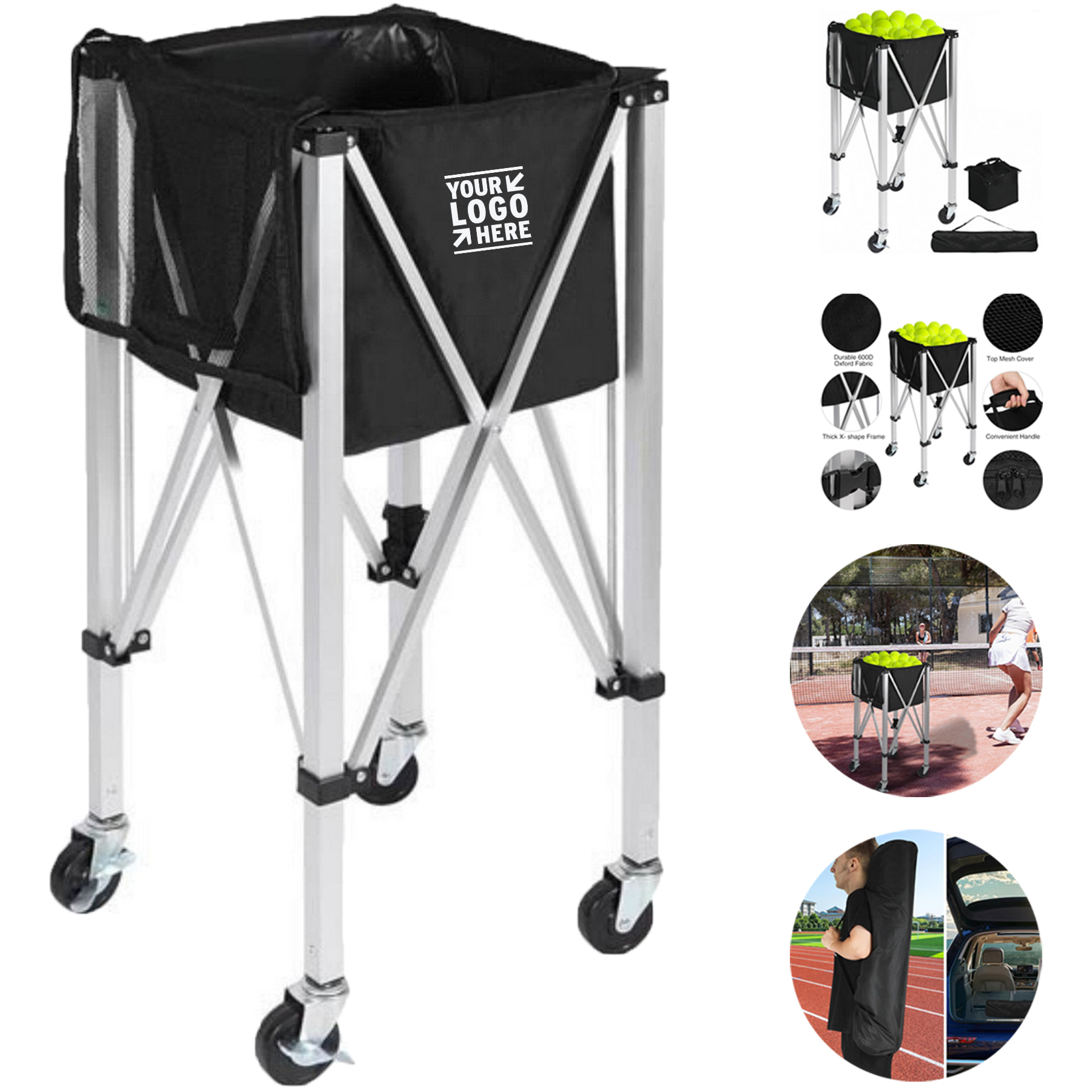Compact Sports Ball Transport Cart
