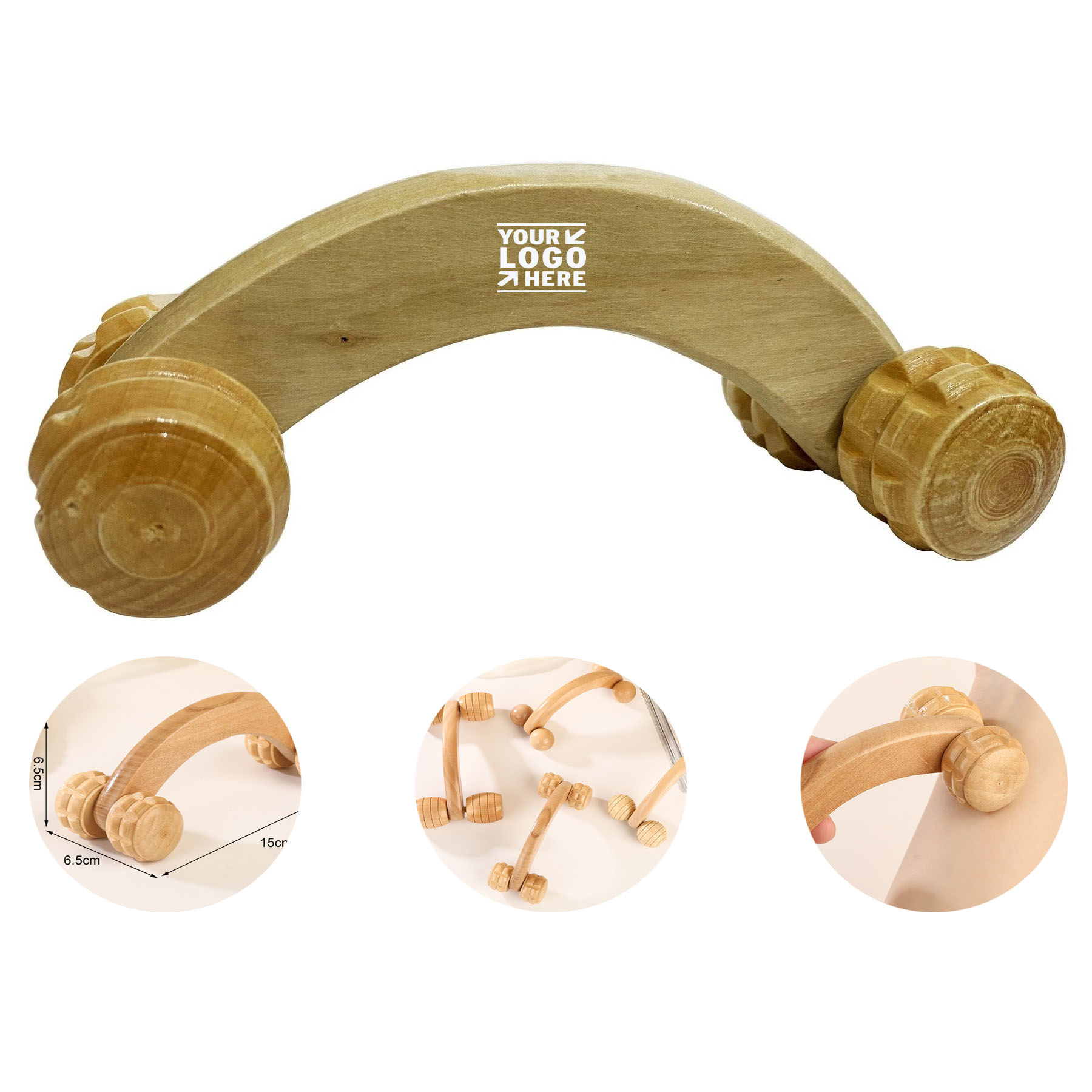Textured Wooden Muscle Roller