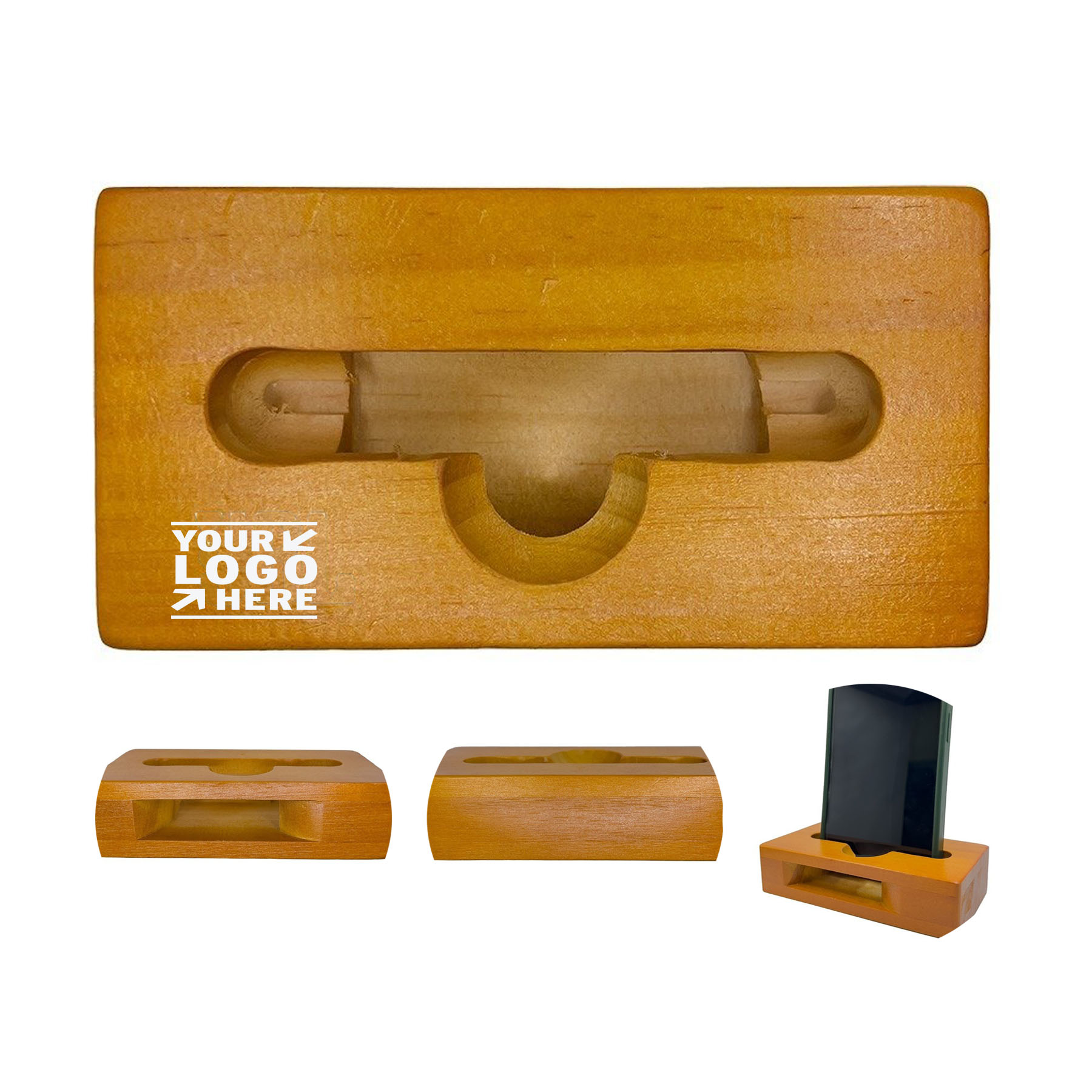 Natural Wood Phone Amplifier