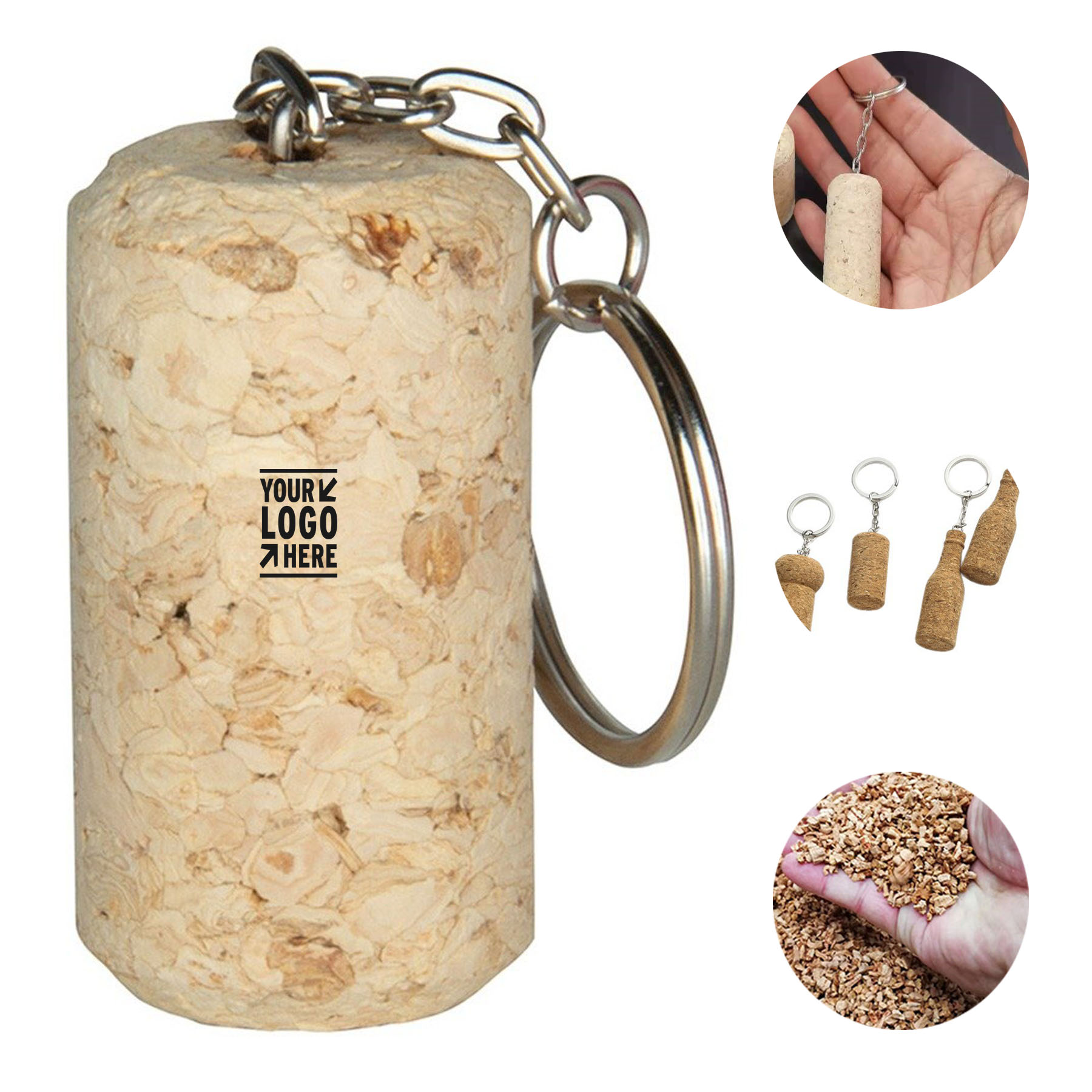 Vineyard Cork Keychain