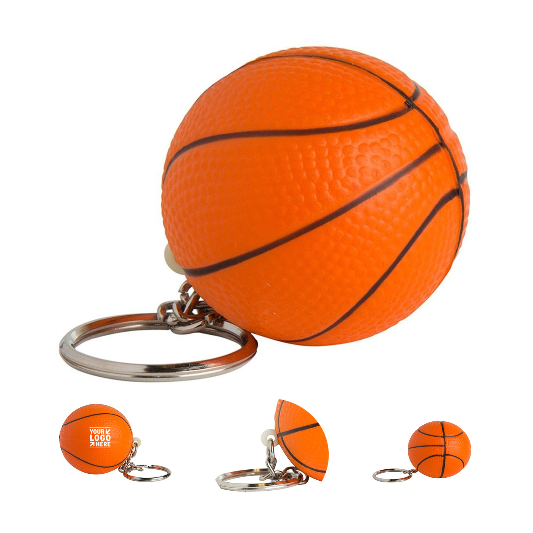Mini Basketball Stress Relief Keychain