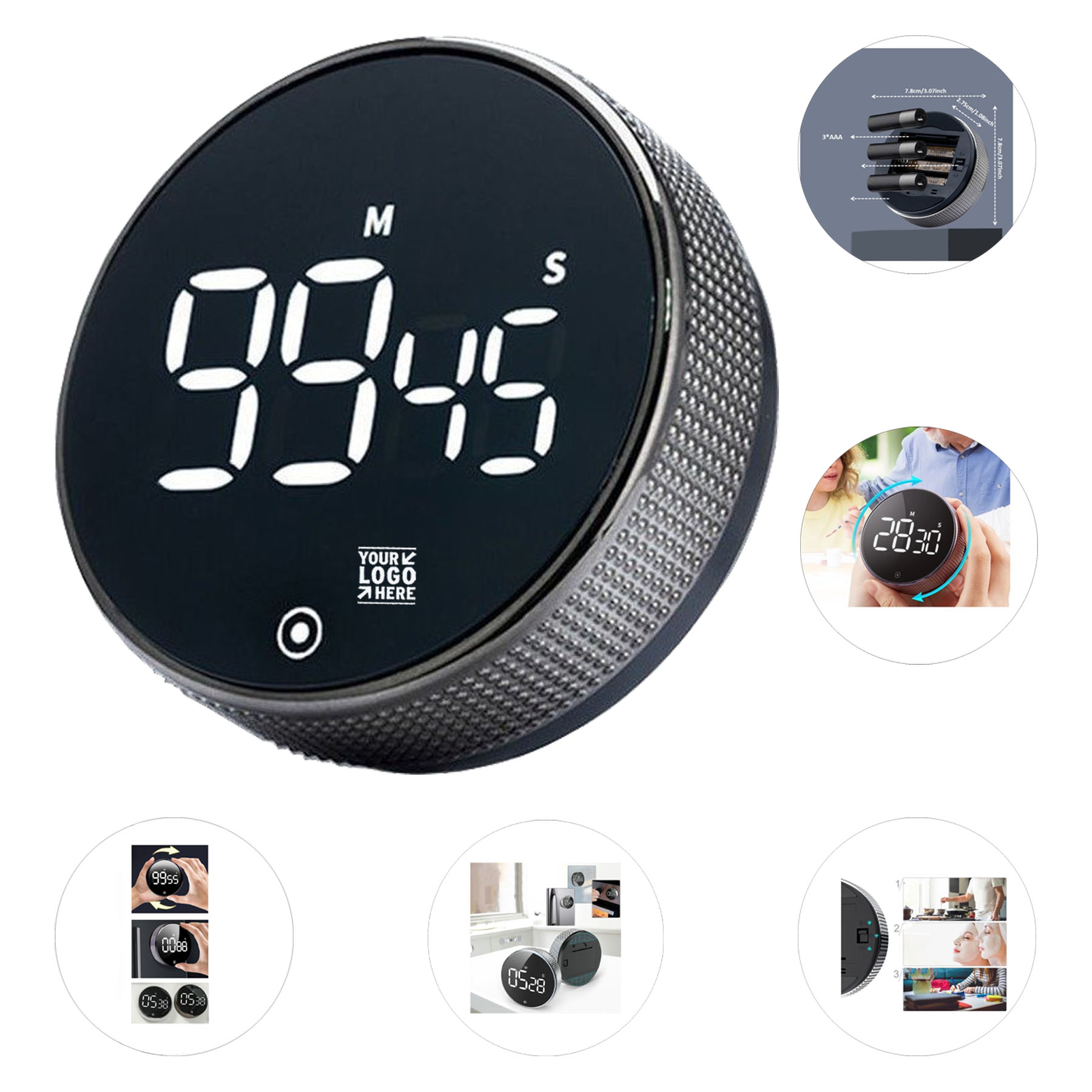 Magnetic Twist Timer with Large Display