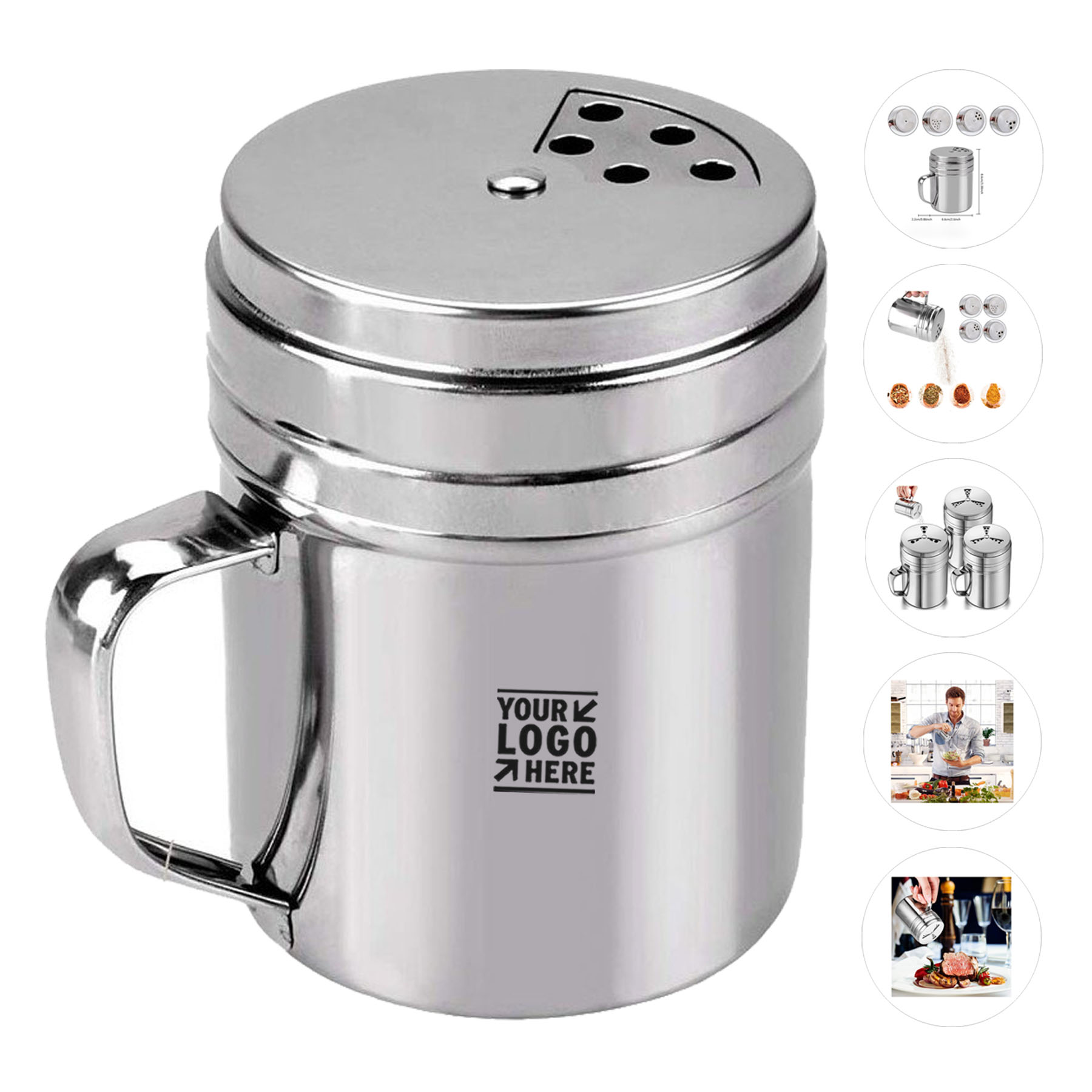 Versatile Seasoning Dispenser with Adjustable Lid