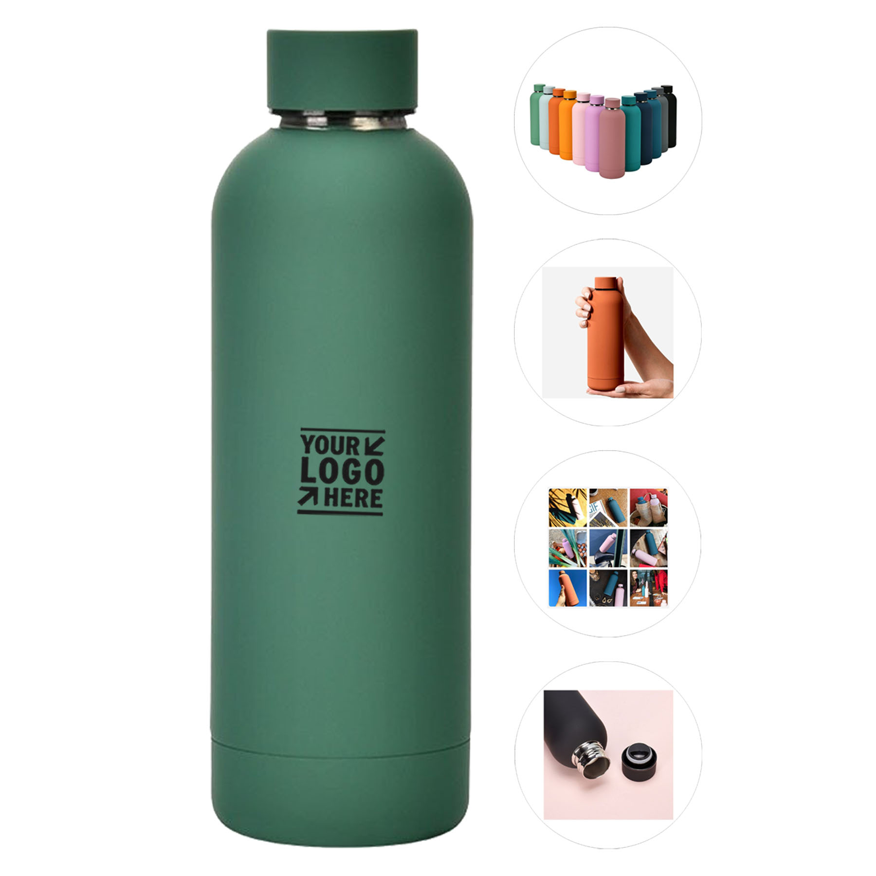 Premium Insulated Stainless Steel Travel Bottle with Rubber Finish