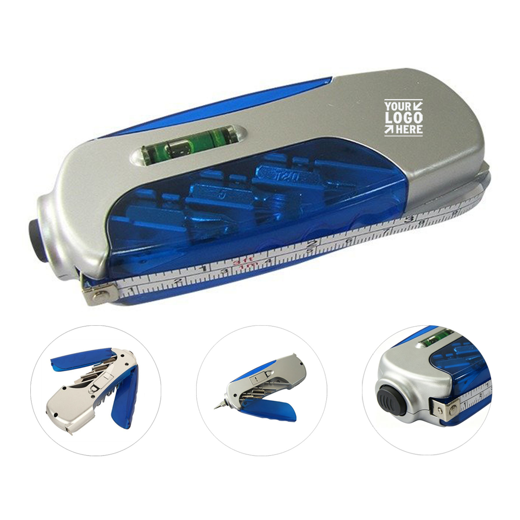 Compact Multi-Tool Kit with Illumination and Measuring