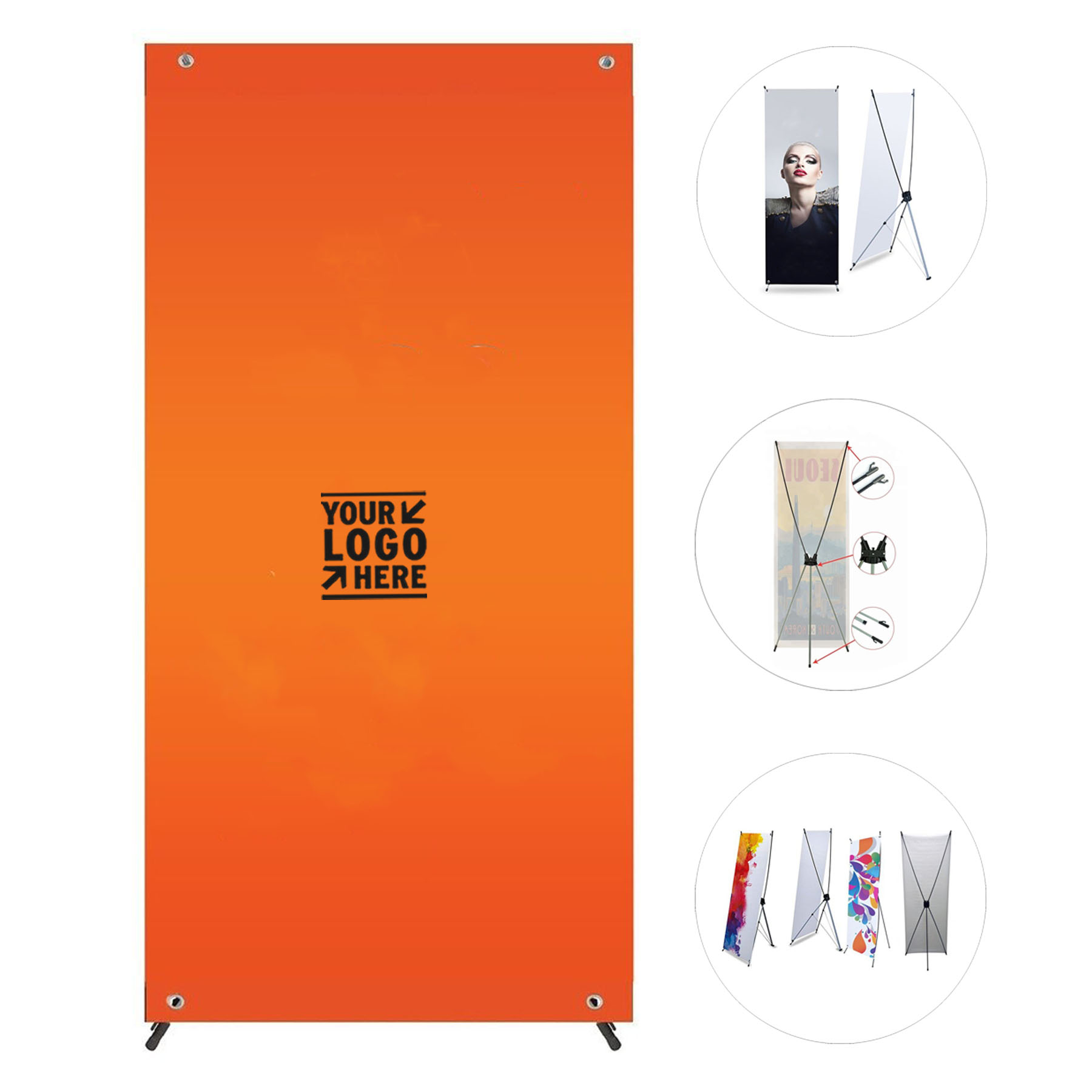 Portable Adjustable Banner Display Stand