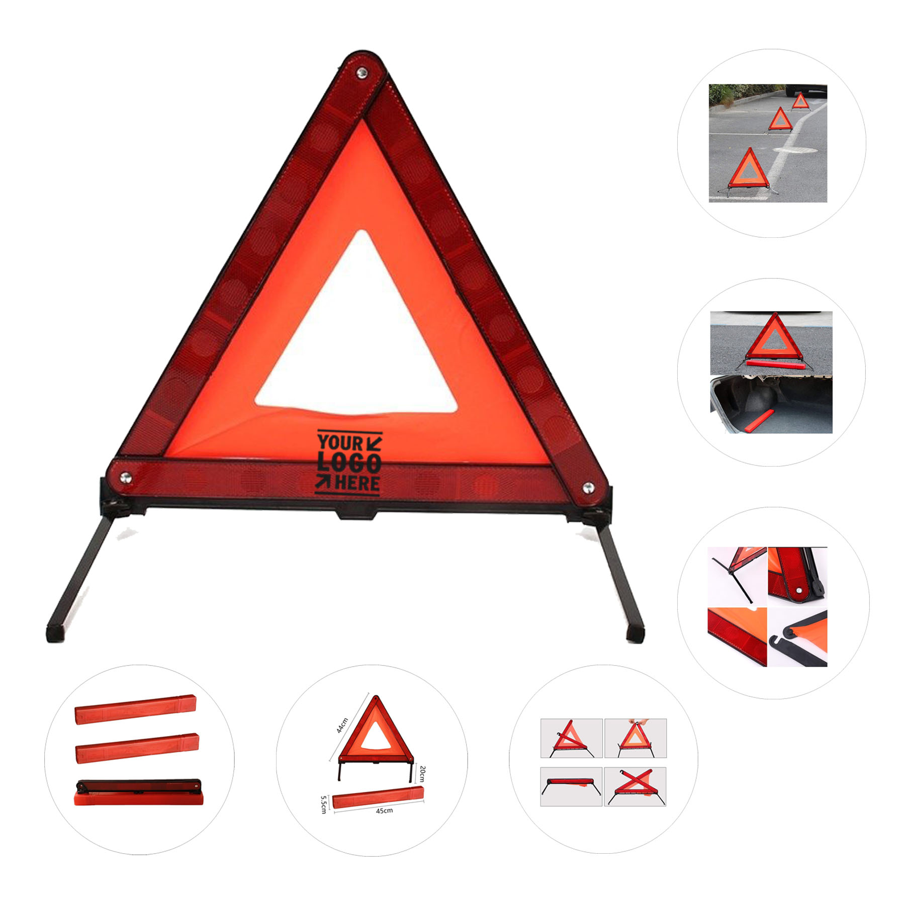 Portable Emergency Roadside Warning Triangle