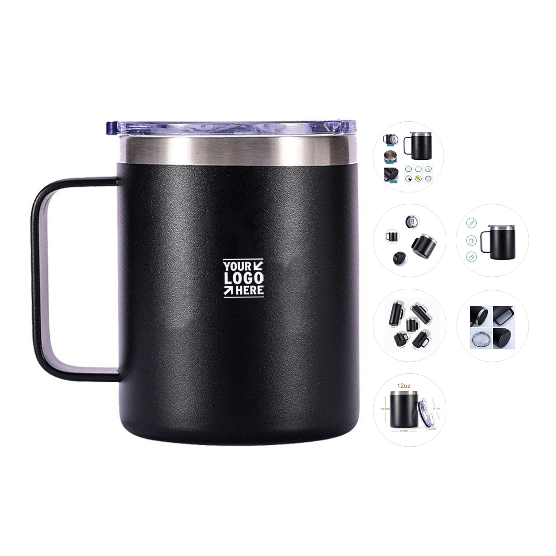 Premium Insulated Travel Mug with Handle