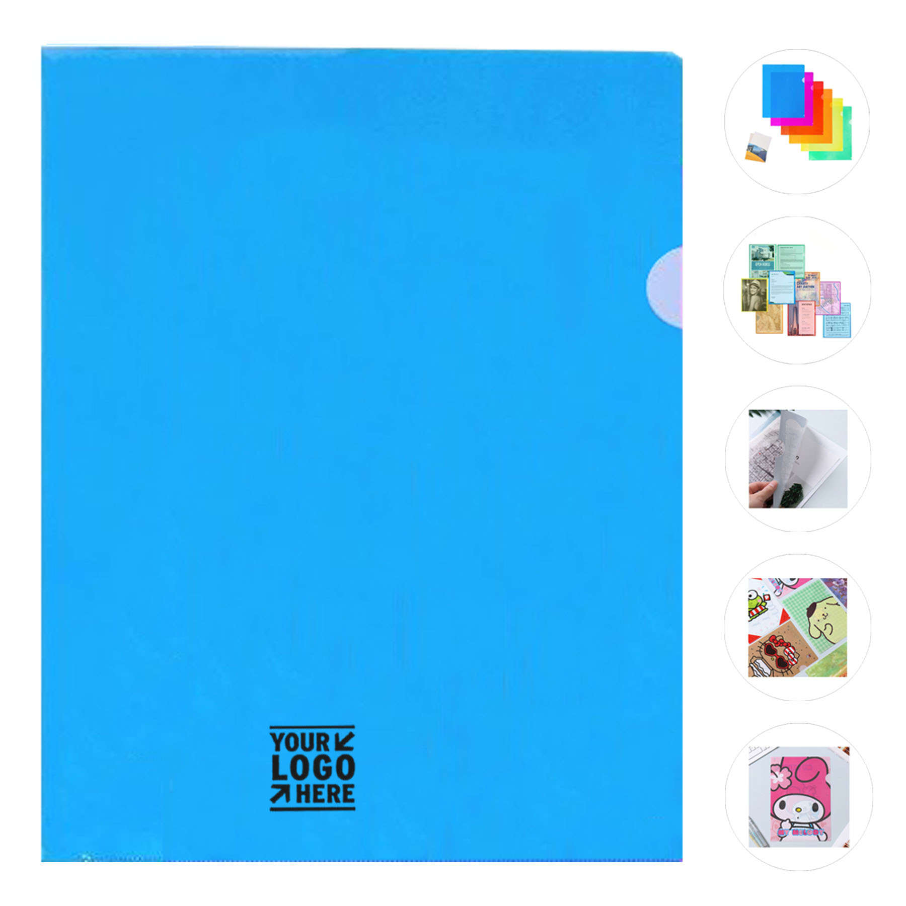 Clear L-Shape Document Folder