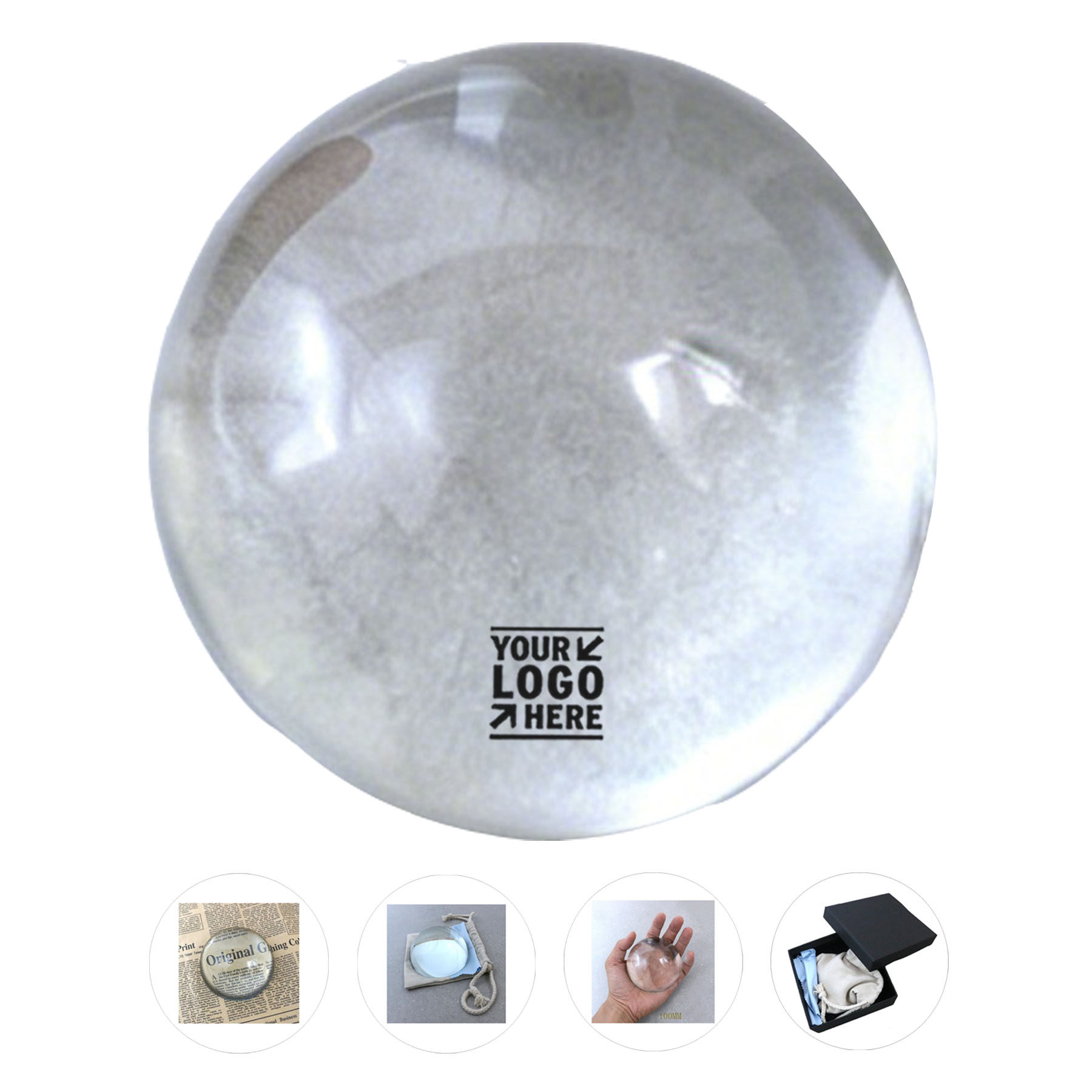 Premium Glass Magnifying Paperweight
