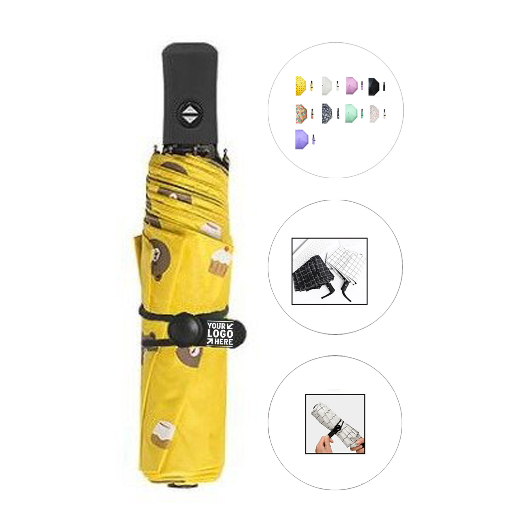Personalized Full Color Printed Arc Automatic Folding Umbrella