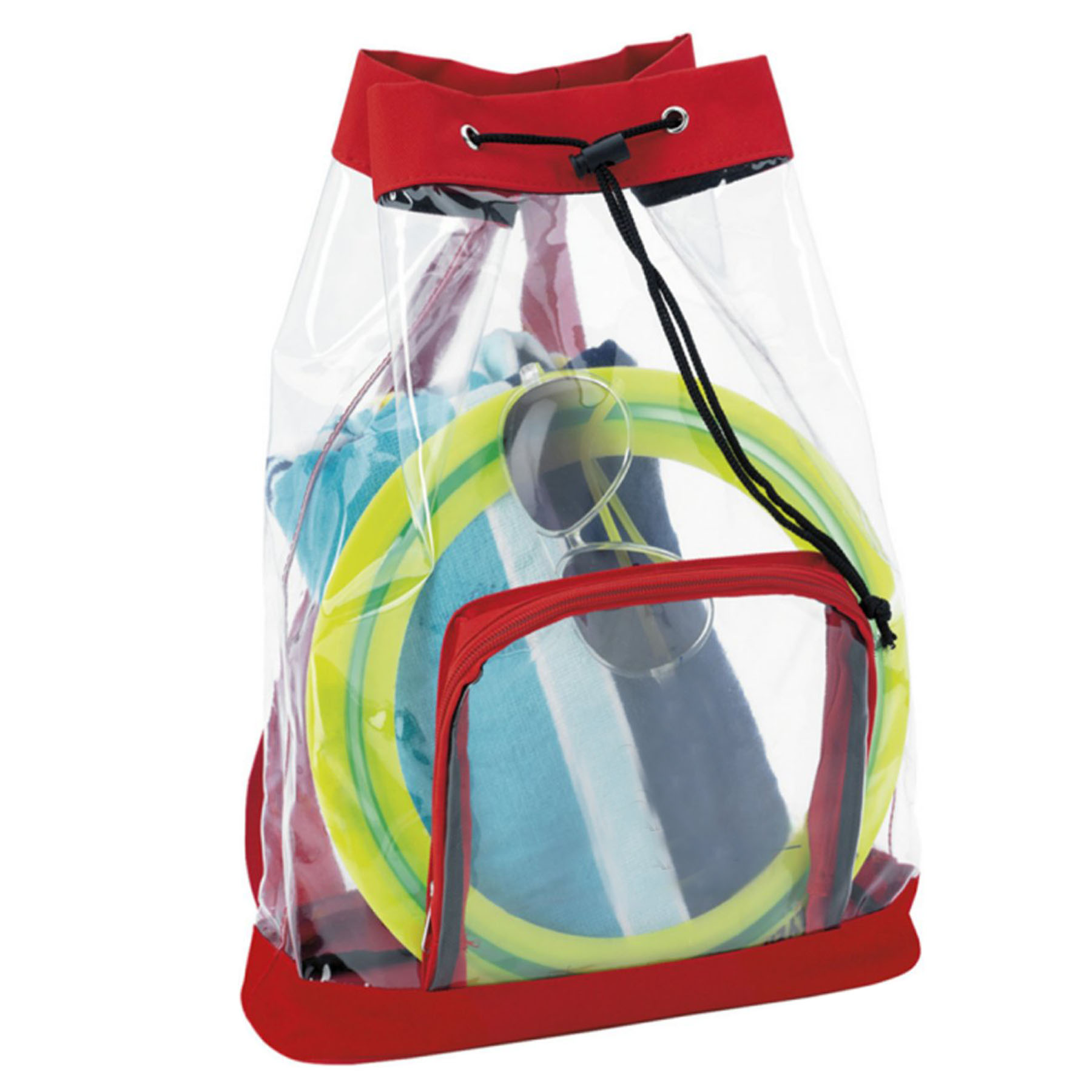 Clear Water-Resistant Drawstring Bag 2