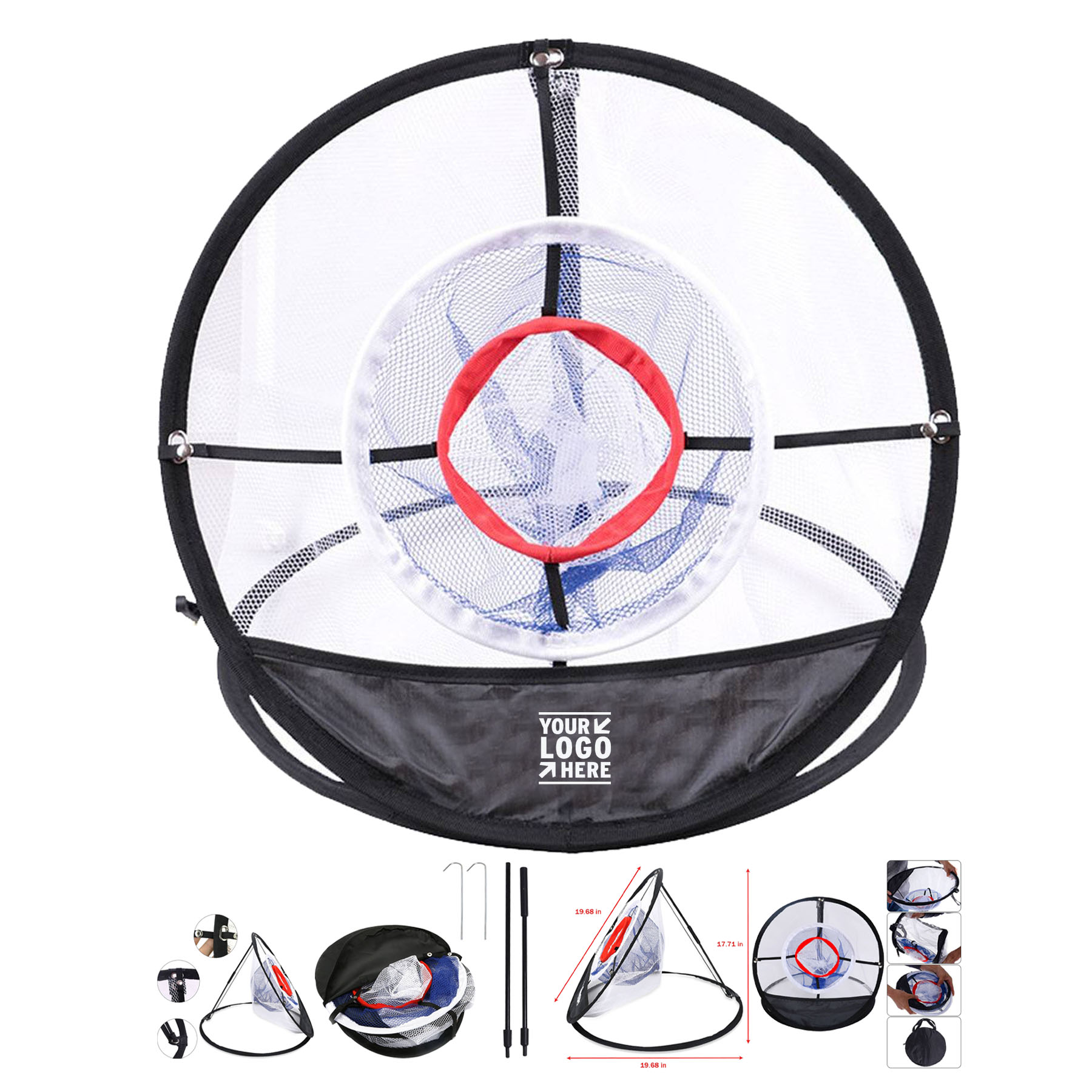 Tri-Target Golf Practice Net
