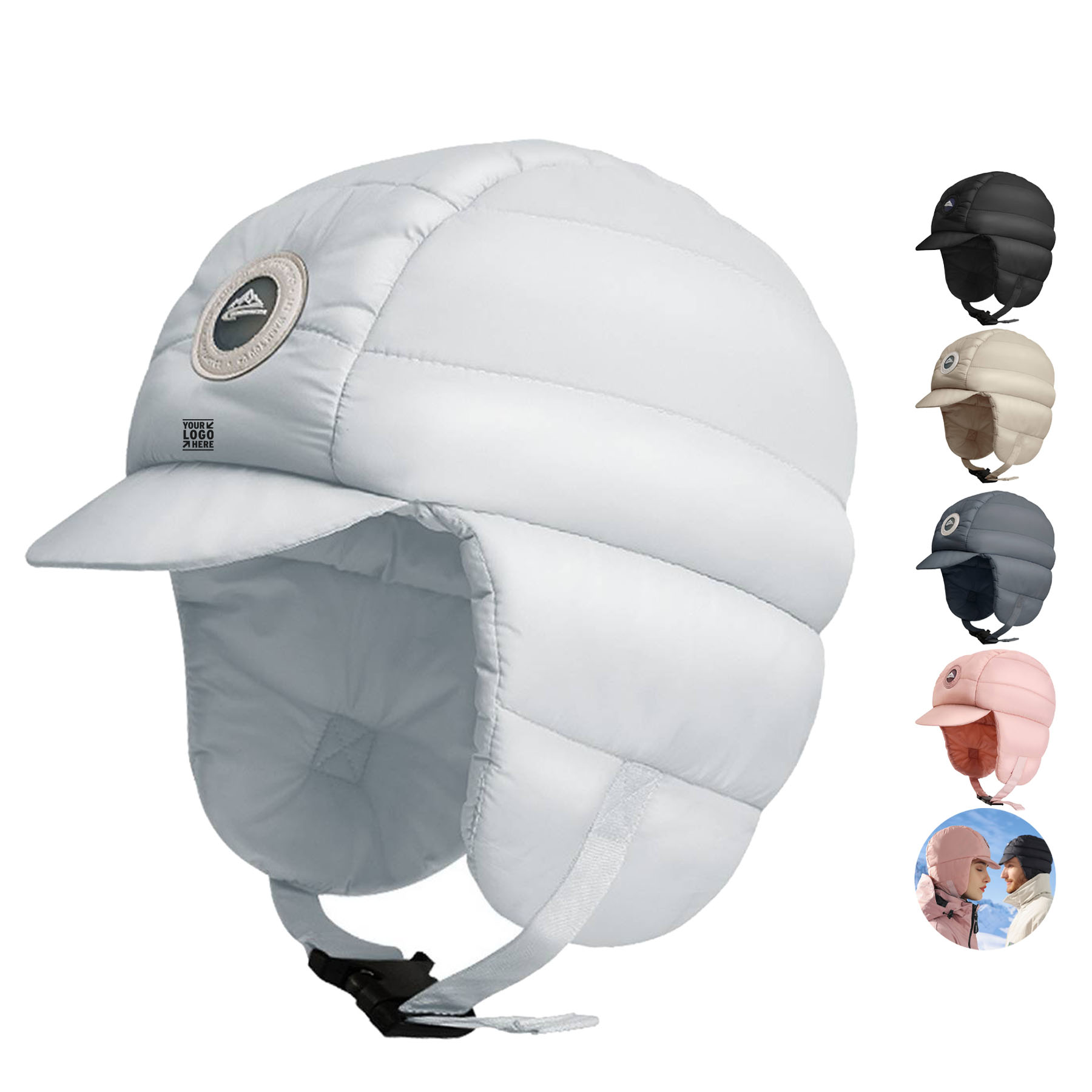 Cozy Winter Puffer Hood Cap