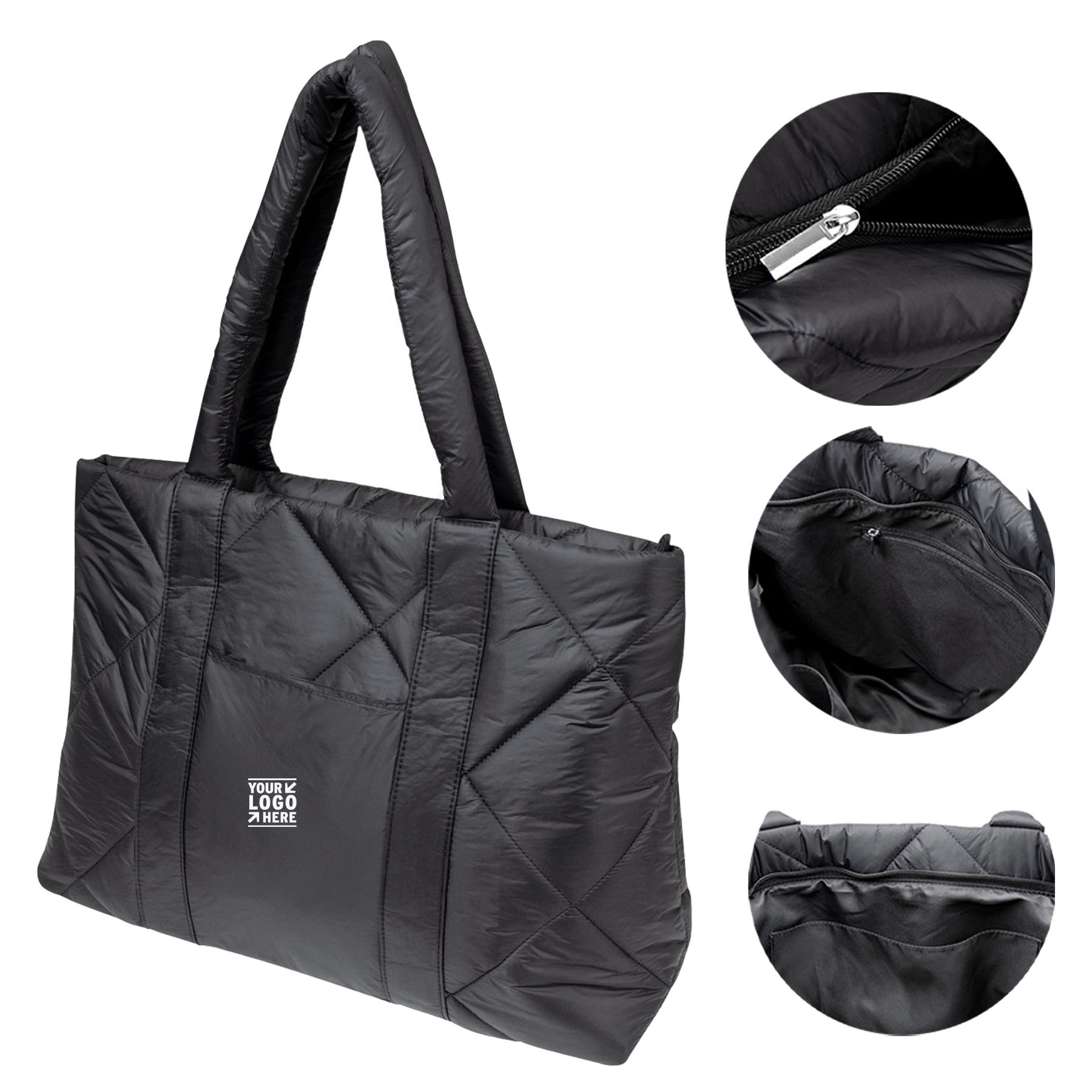 Elegant Quilted Puffer Tote