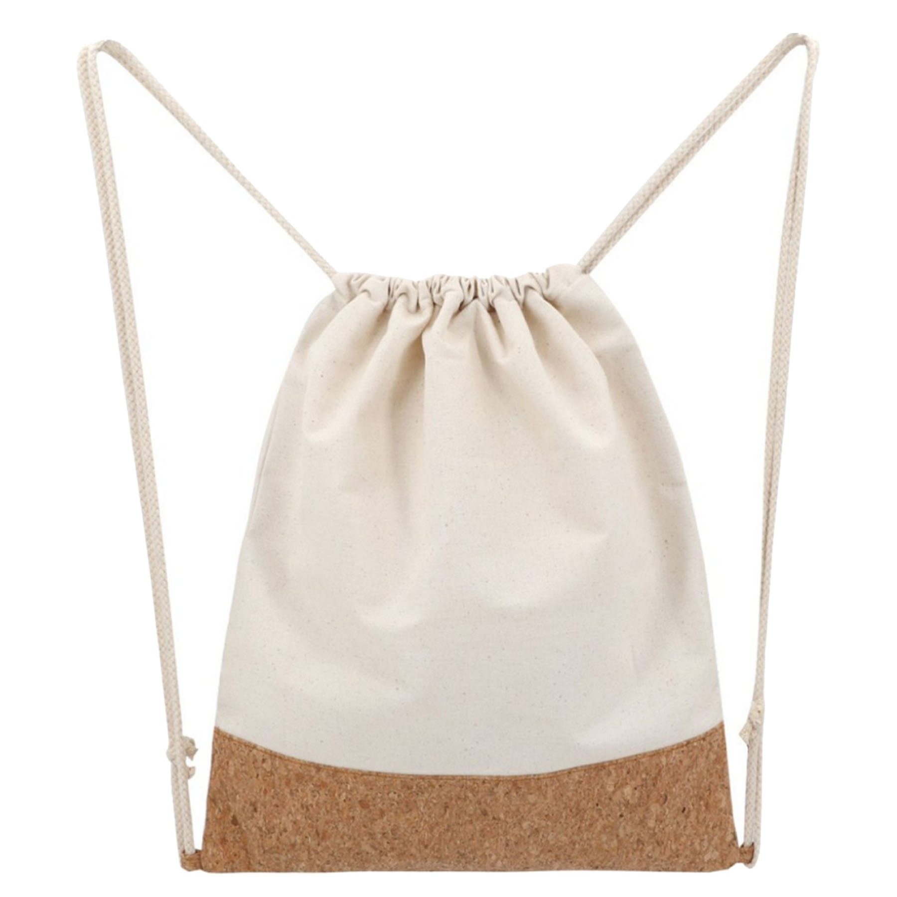Sustainable Canvas and Cork Drawstring Backpack 2