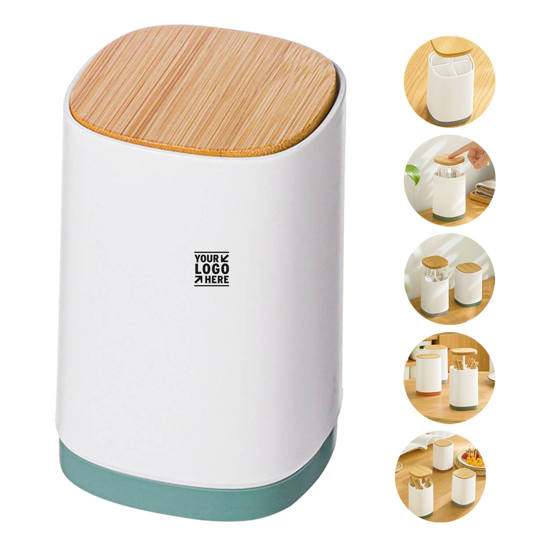 Eco-Friendly Cotton Swab and Toothpick Organizer